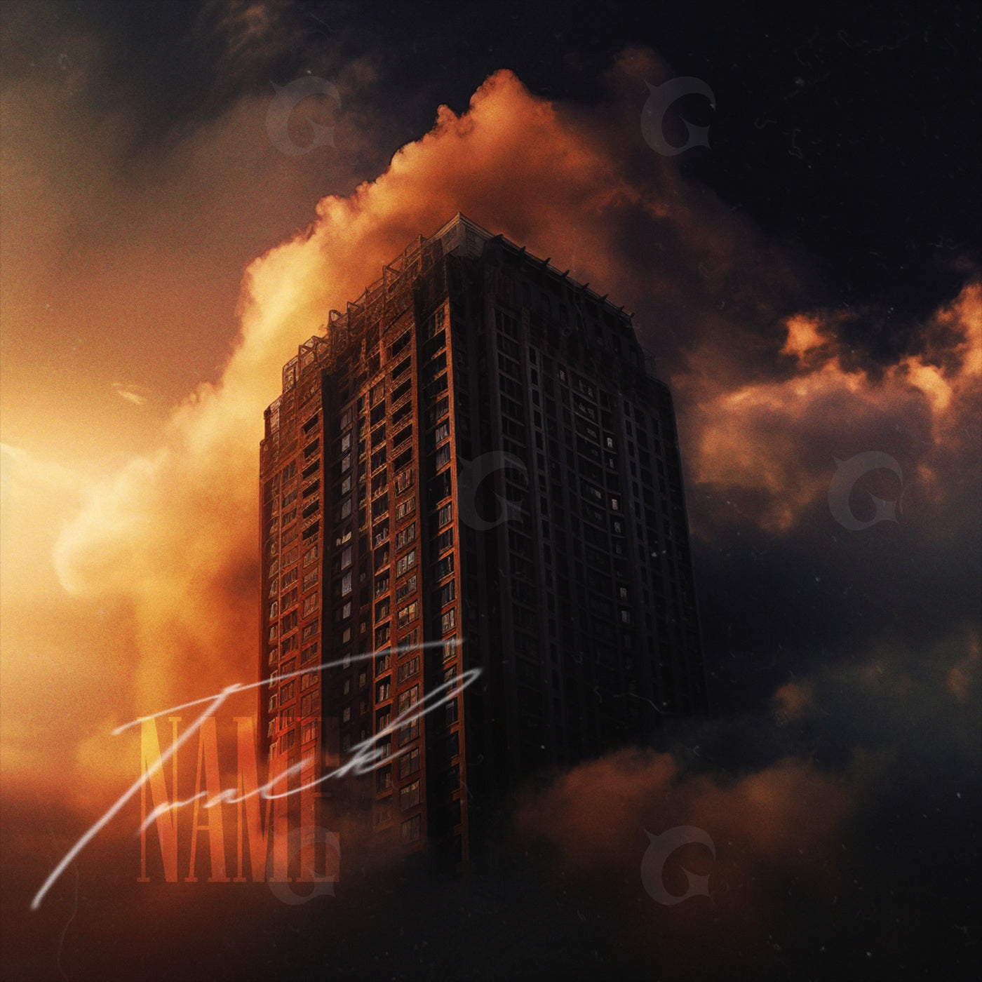 Tower above clouds