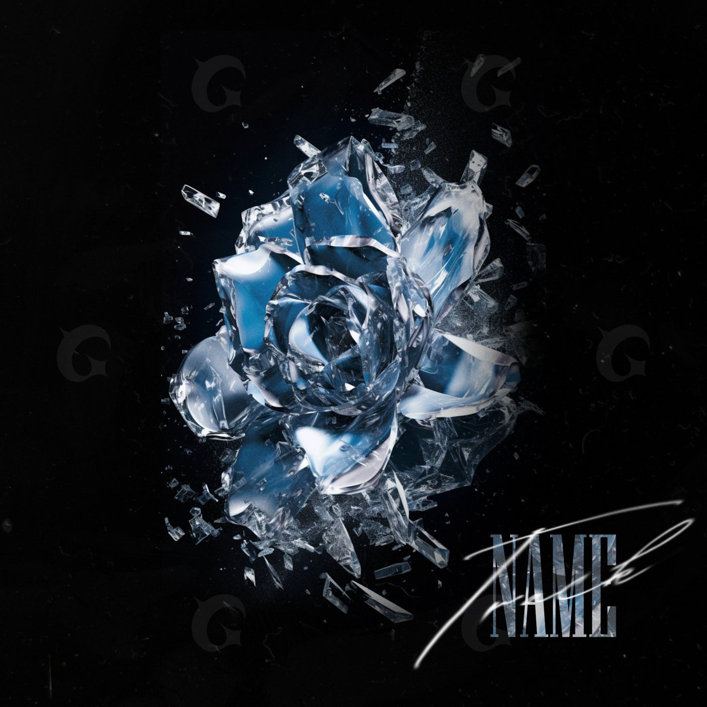 Shattered glass rose