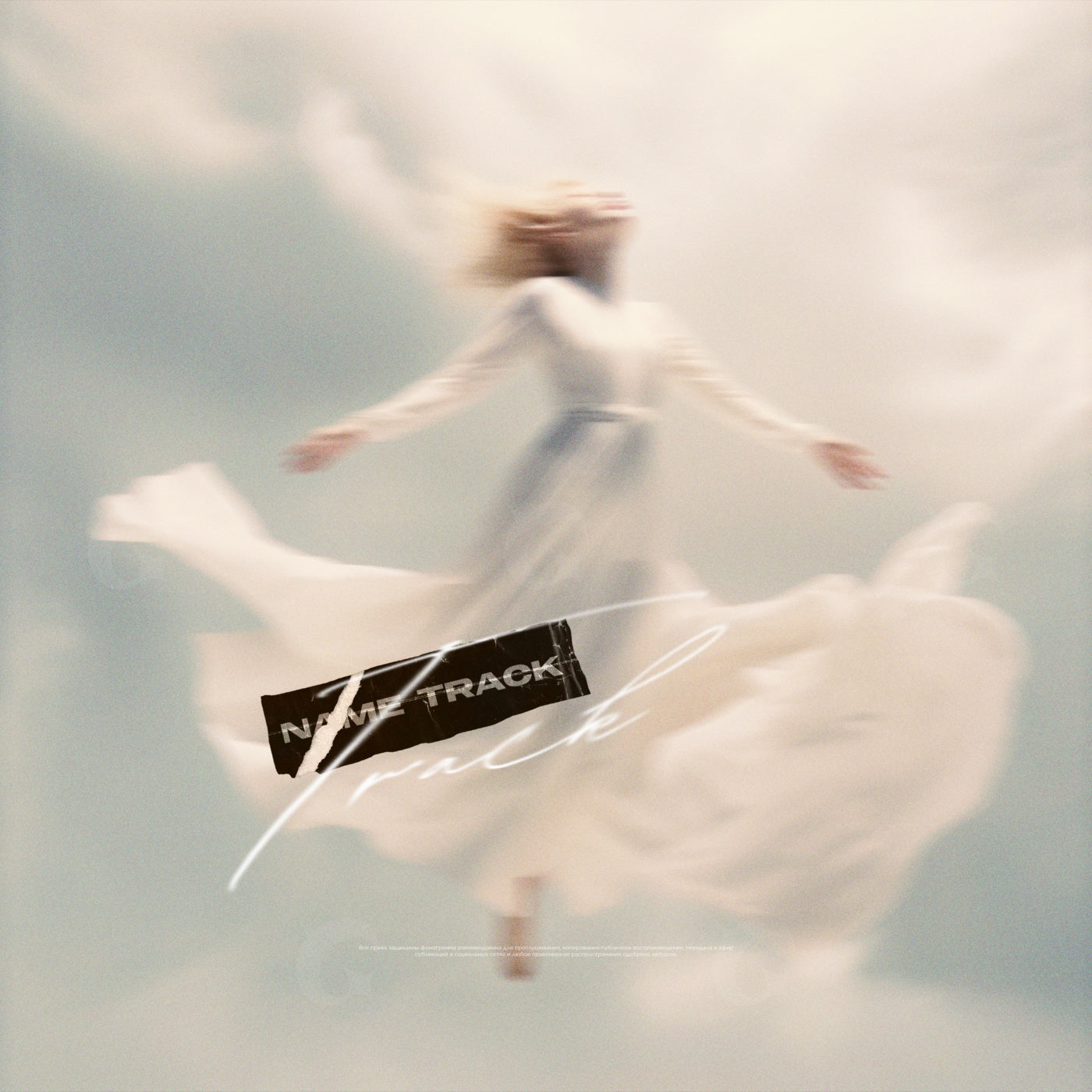 Woman floating gracefully