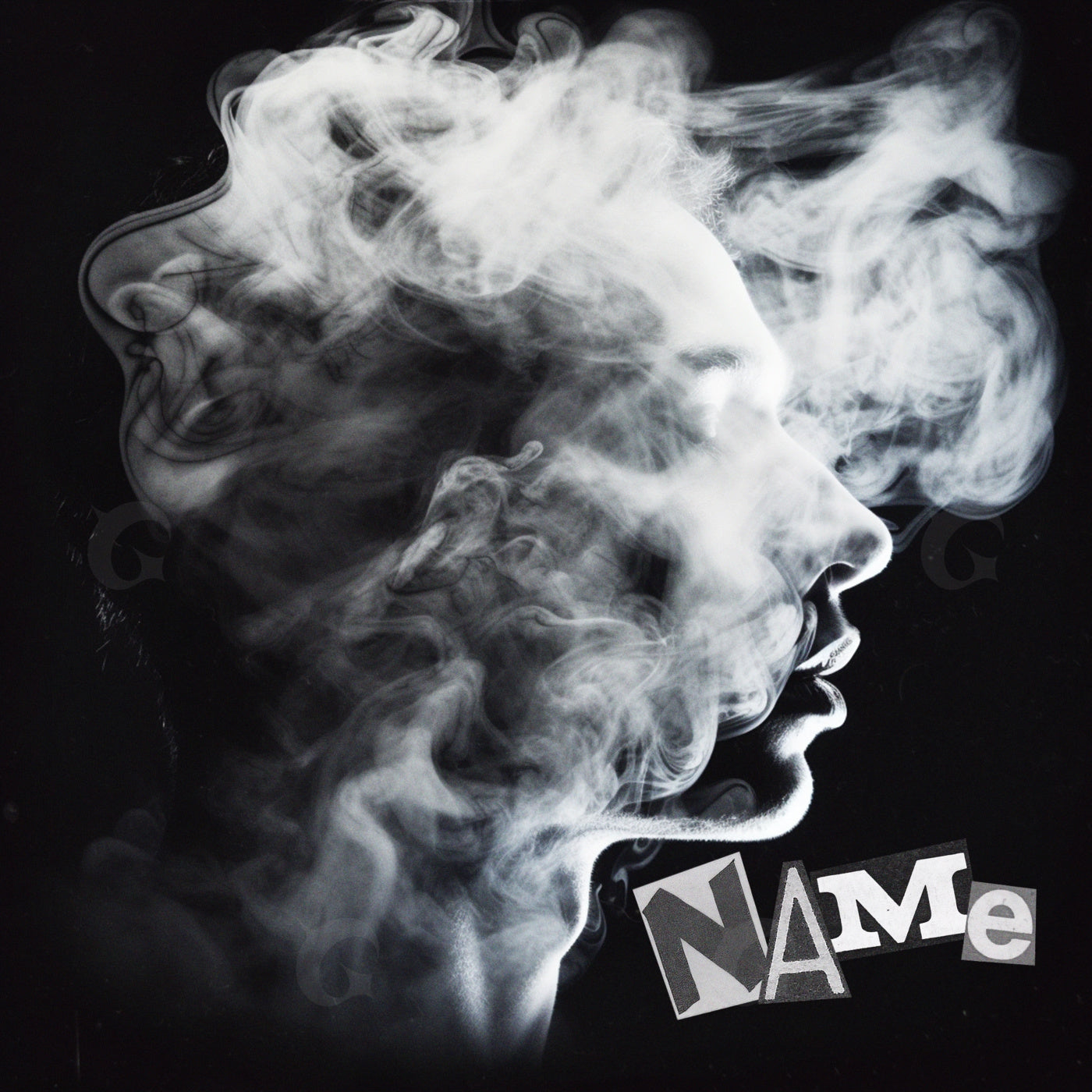 Smoke silhouette portrait