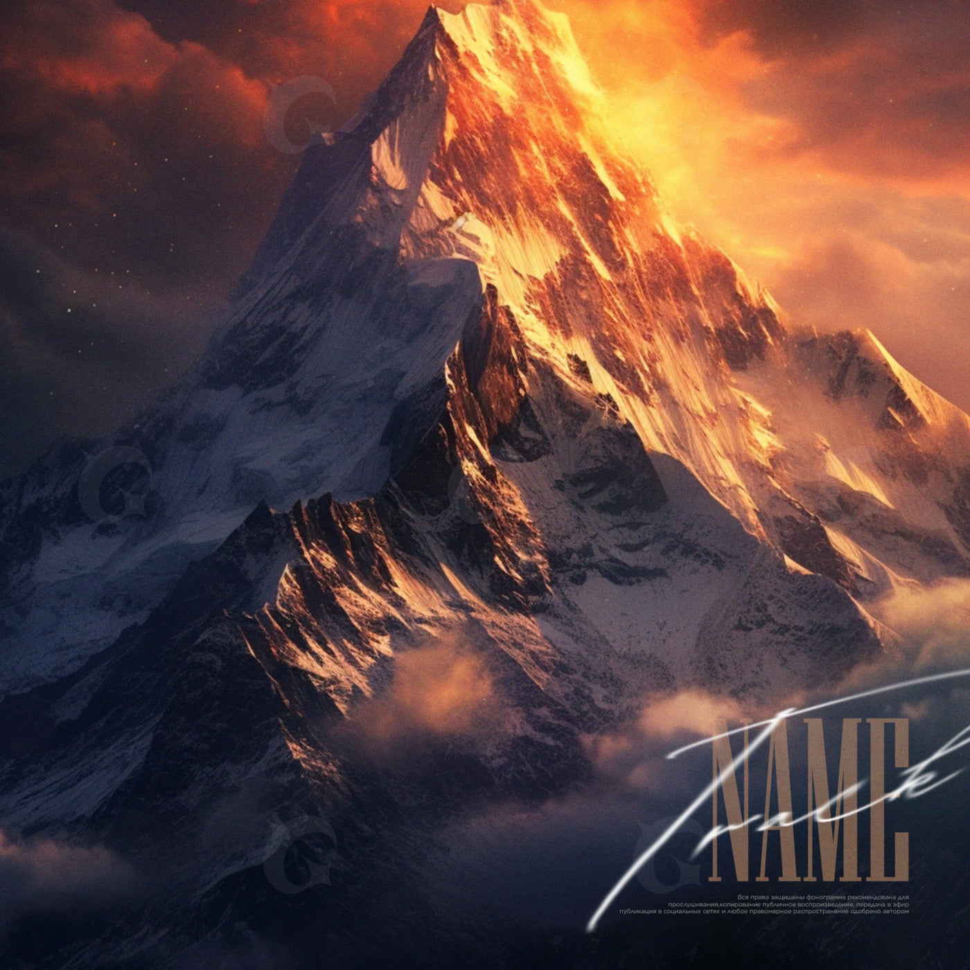 Flaming summit peak