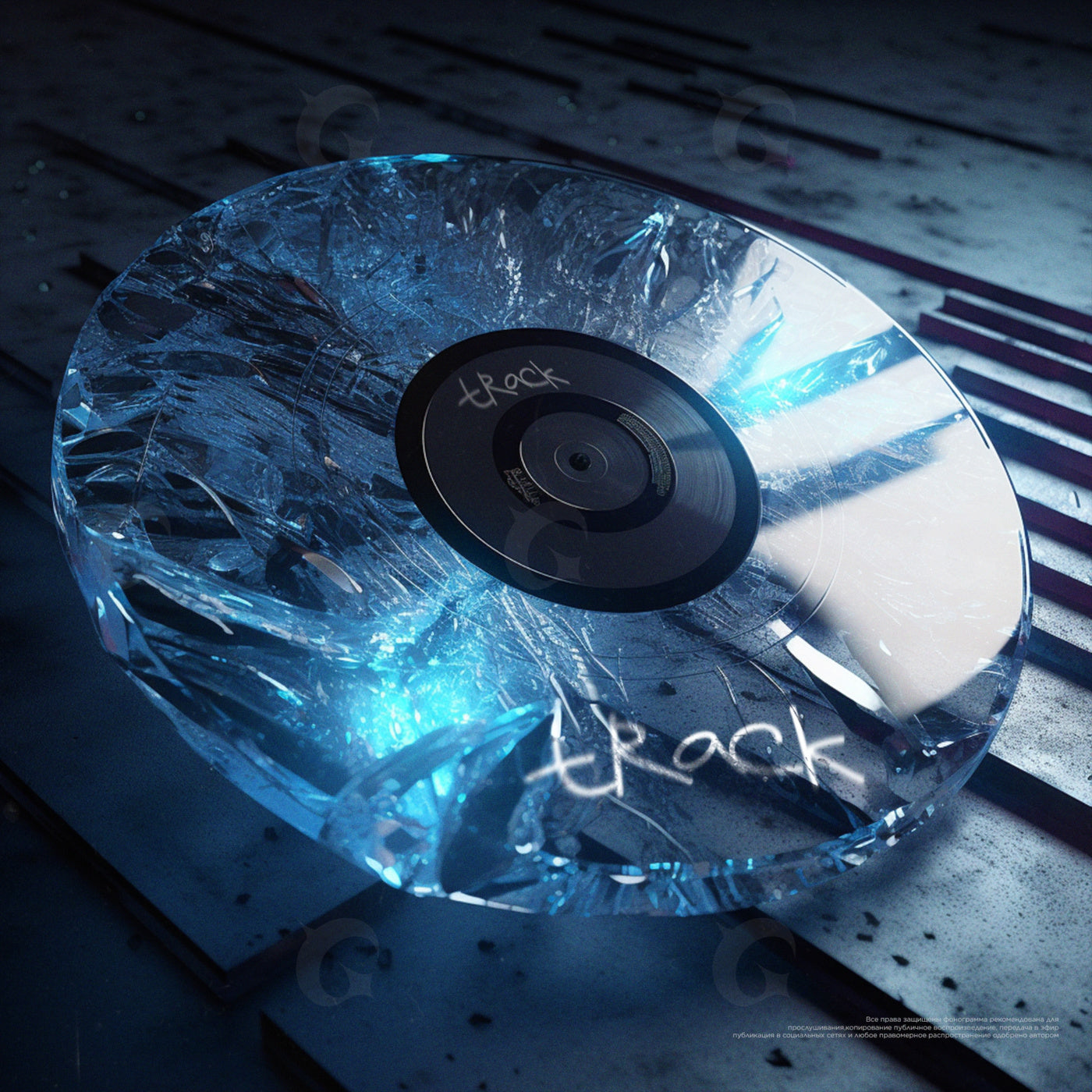 Shattered vinyl disc