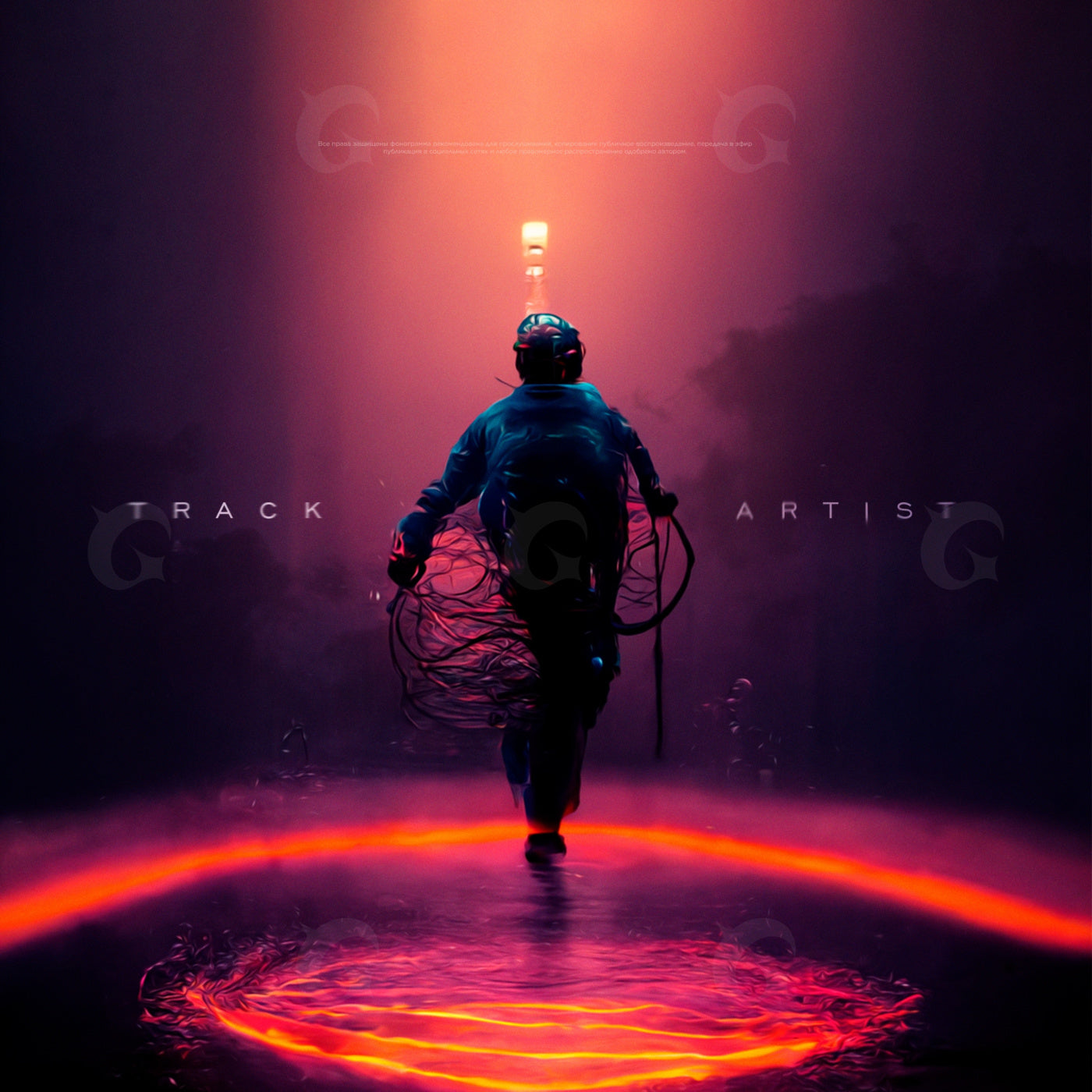 Engineer walking neon