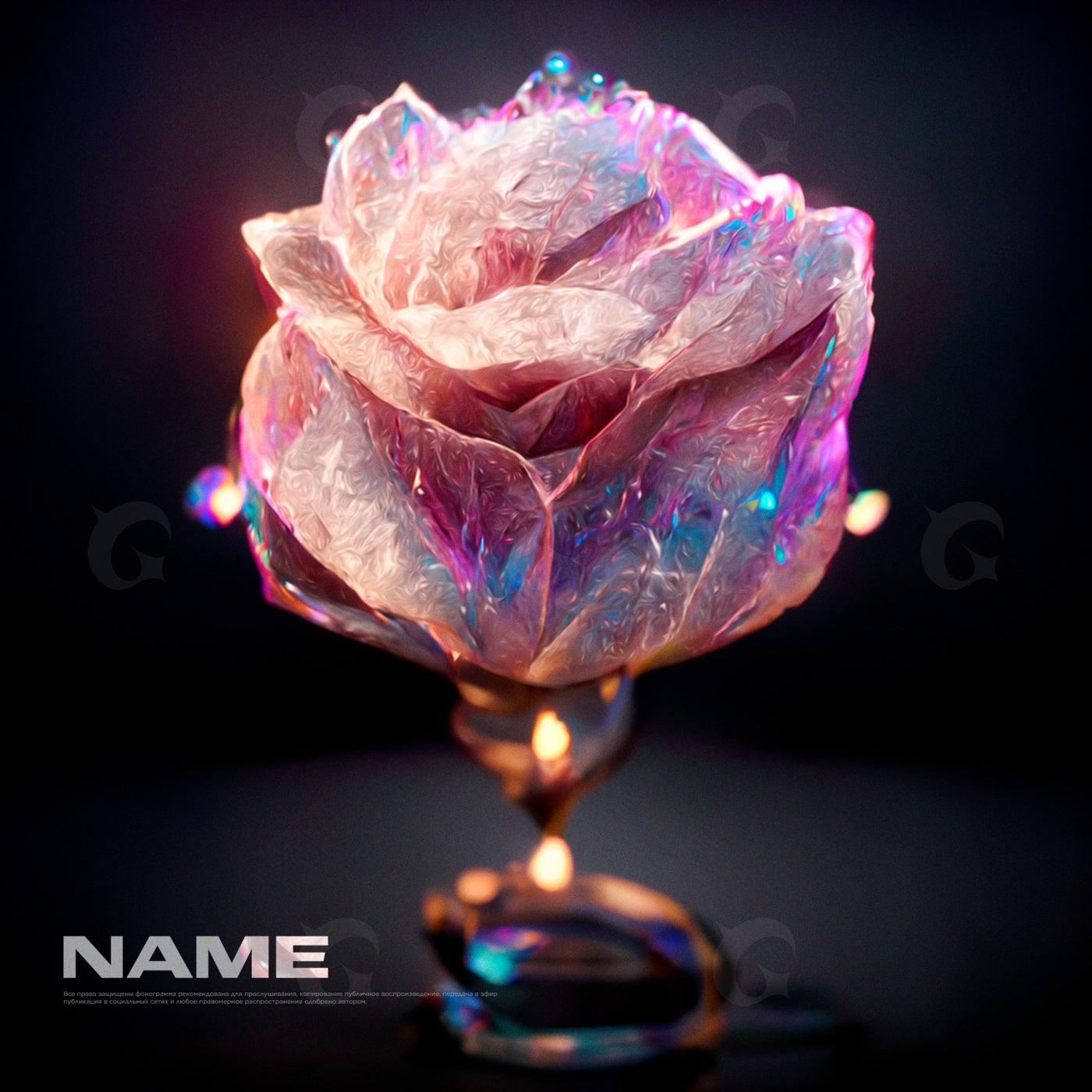 Iridescent crystal rose
