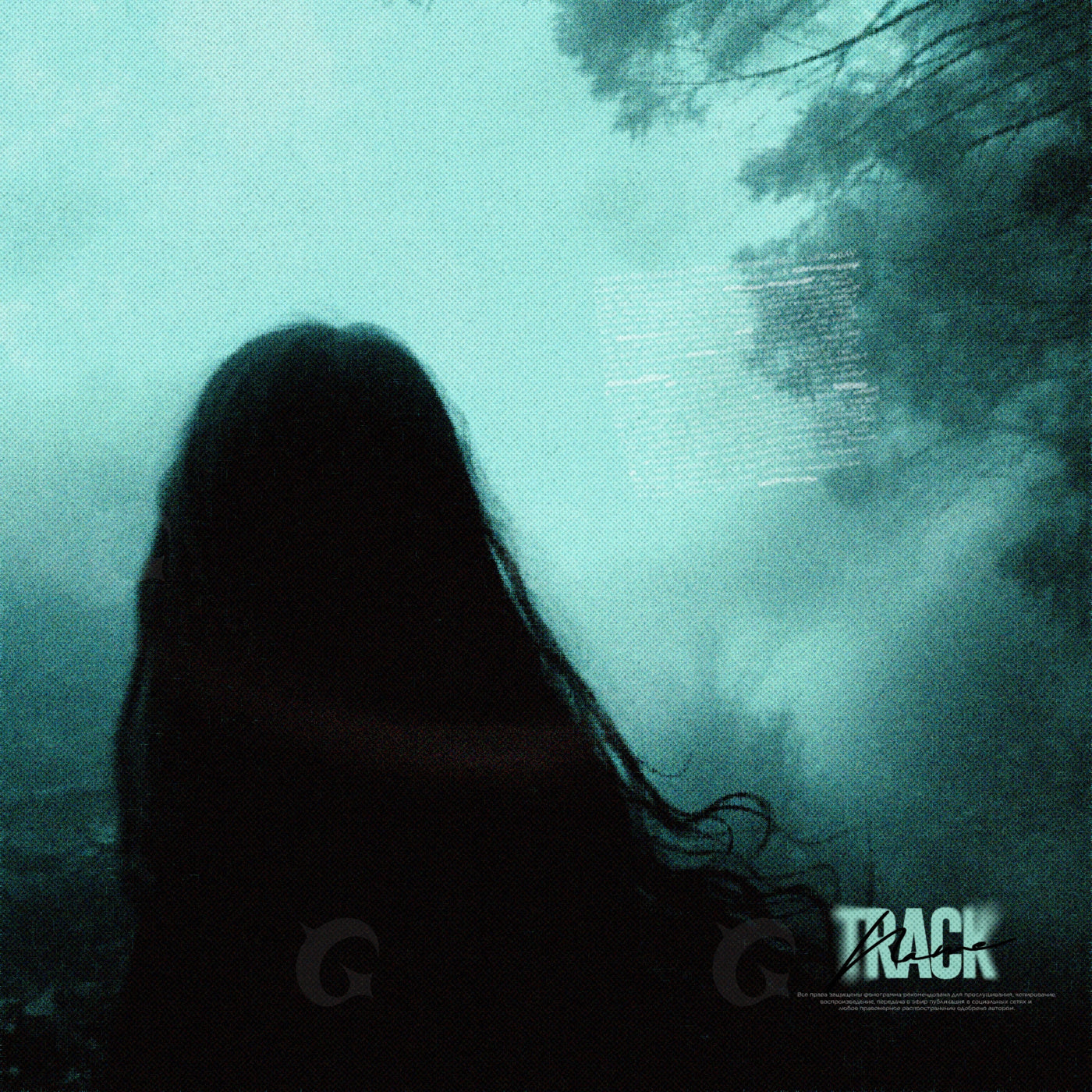 Woman facing fog