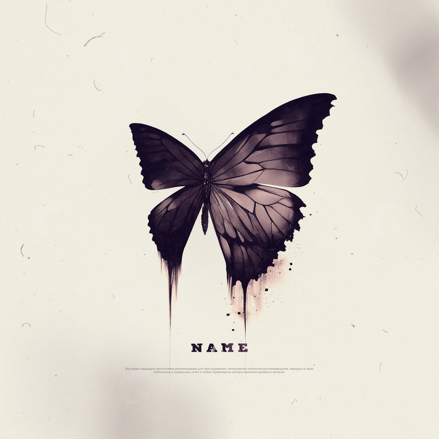 Fading winged butterfly