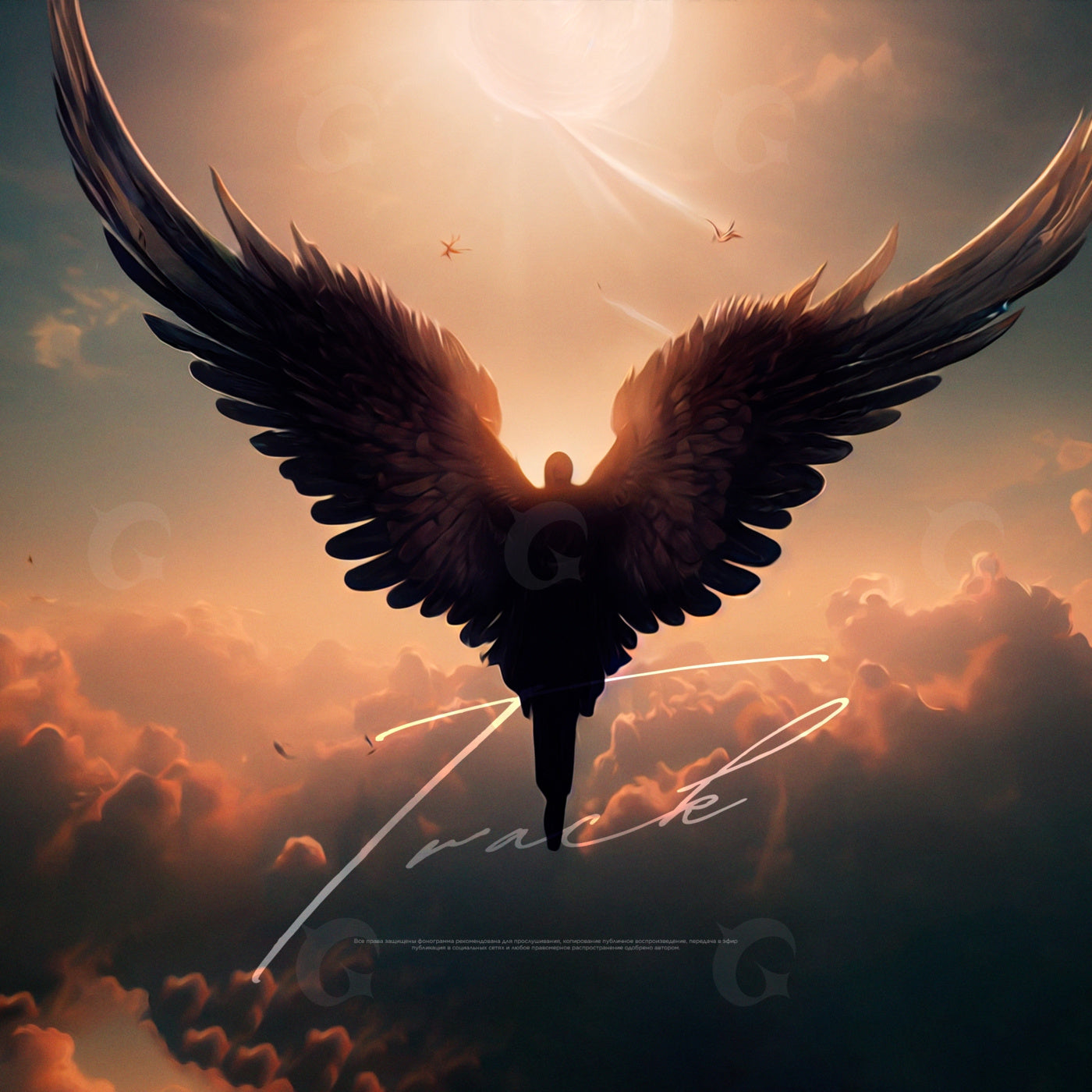 Wings above clouds
