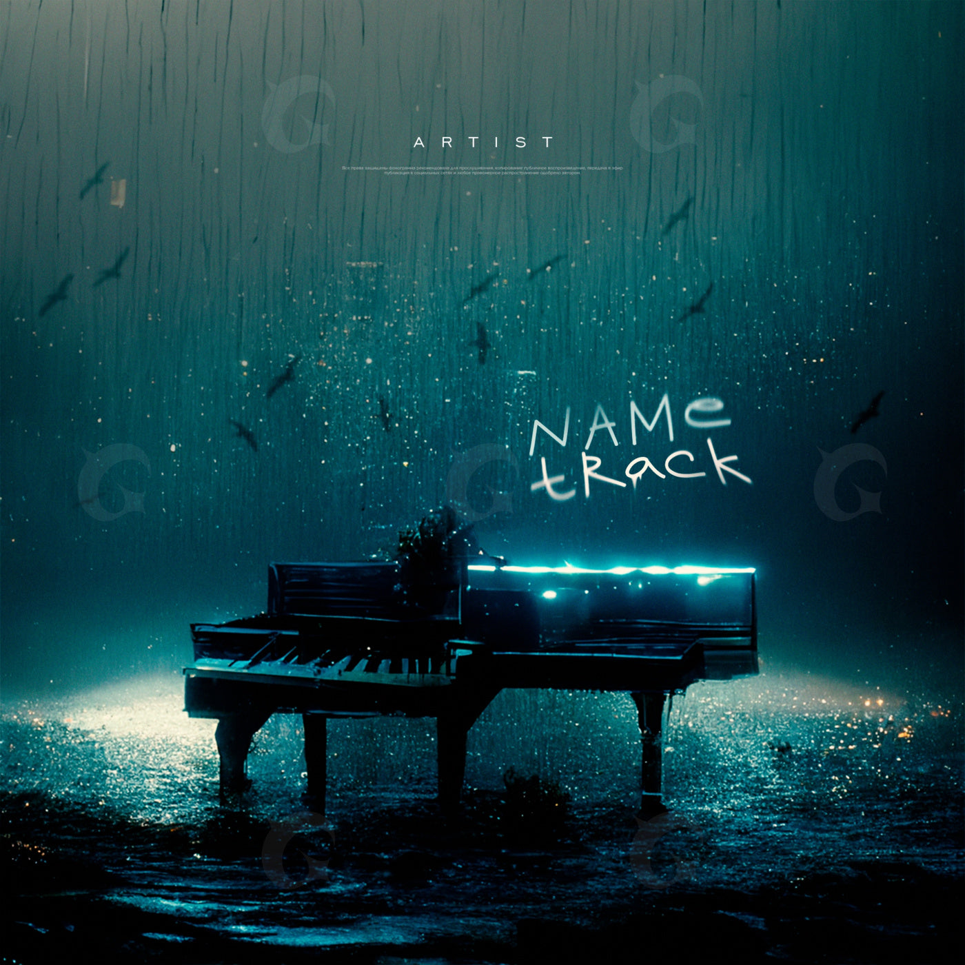 Nocturnal piano rain