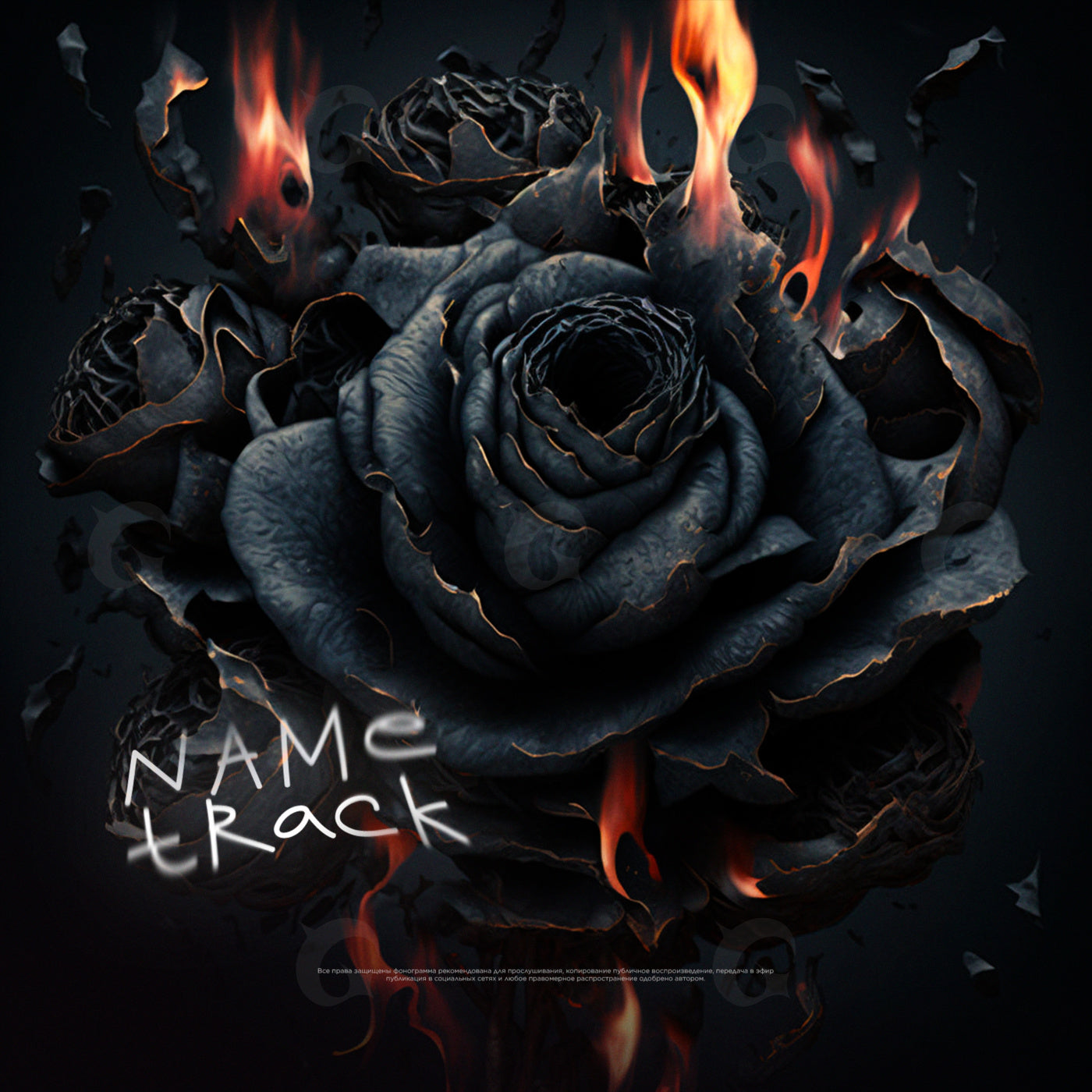 Burning velvet rose