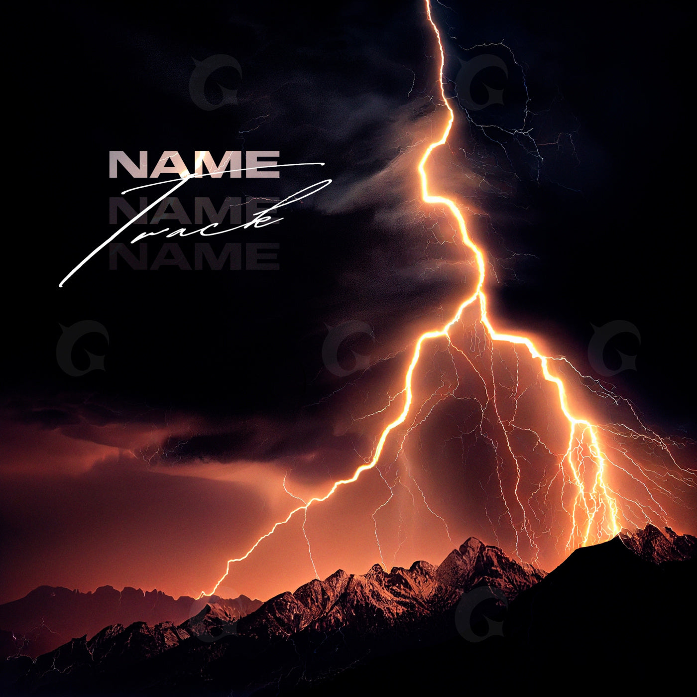 Mountain lightning strike
