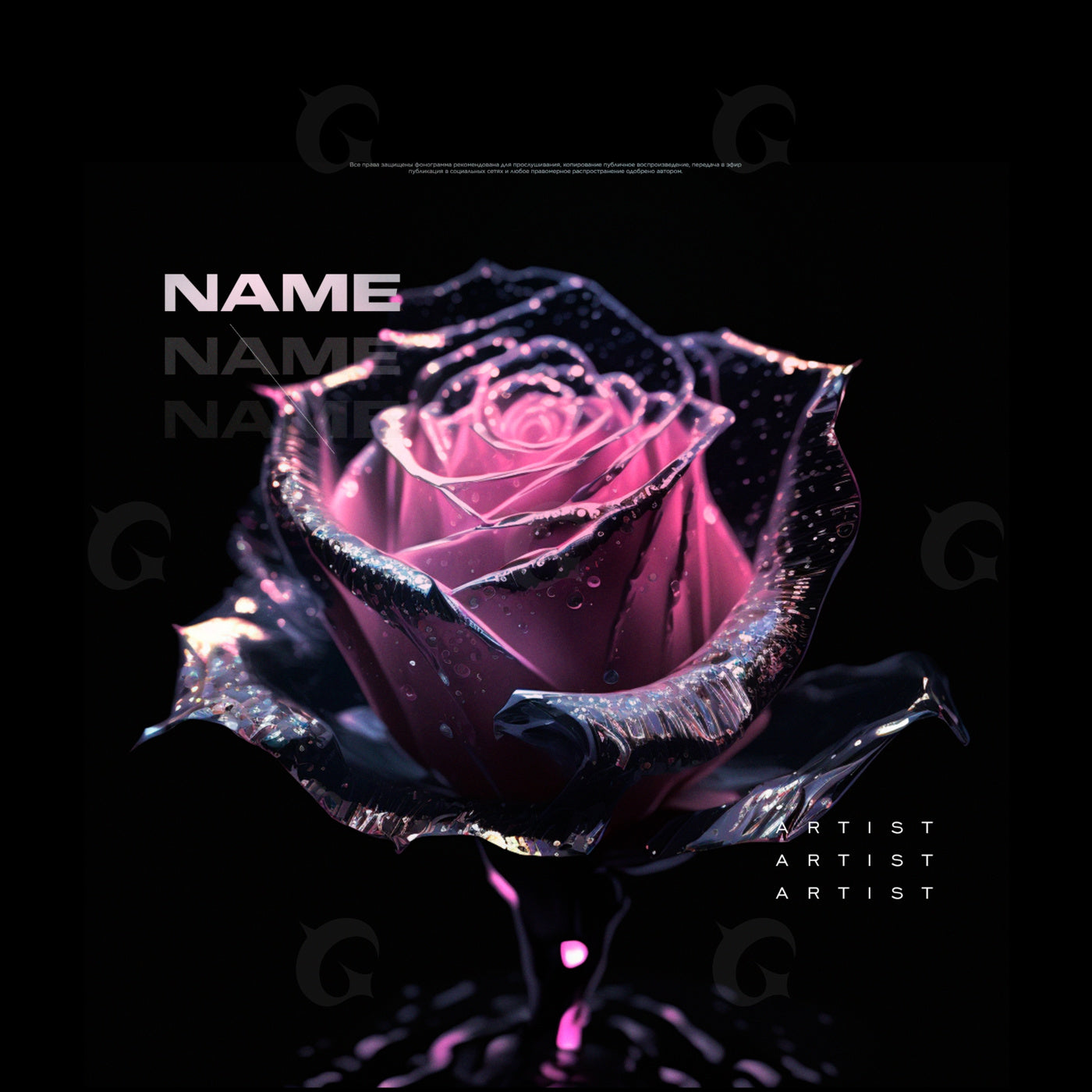 Glass petal rose