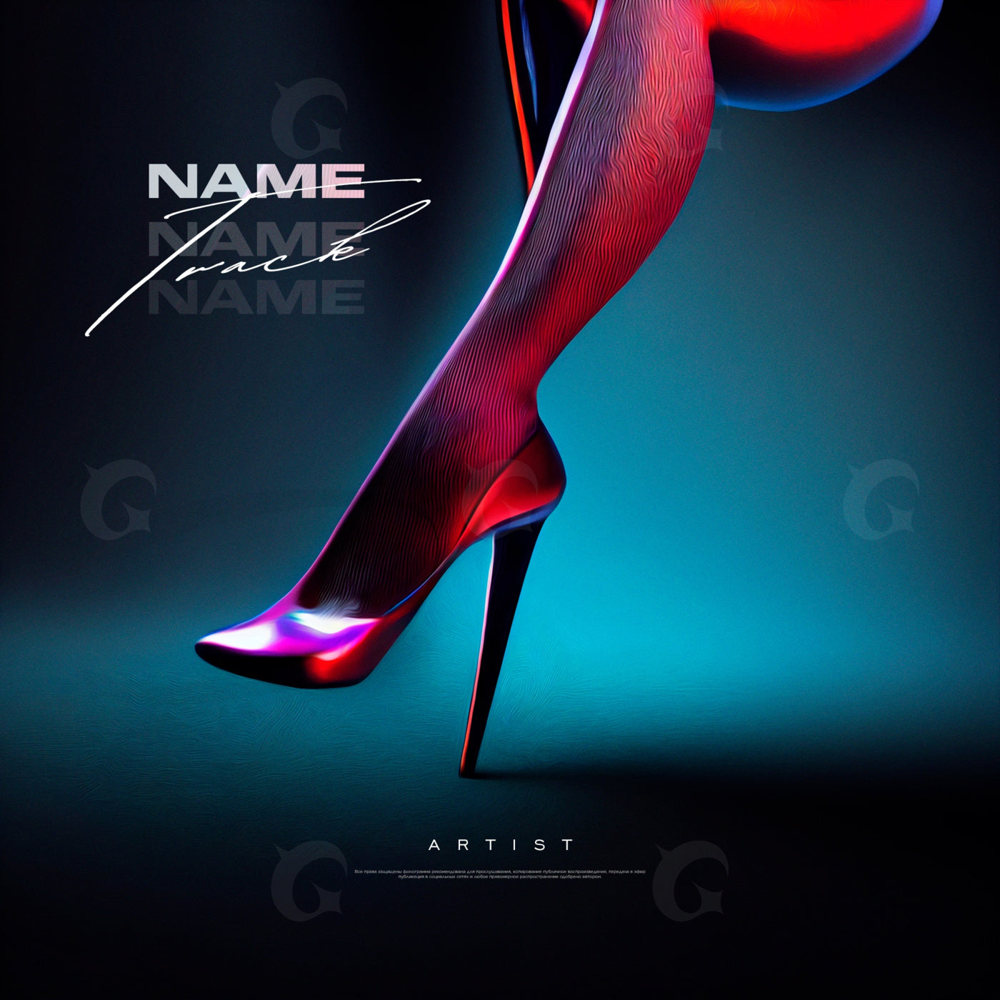 Stilettoed leg silhouette