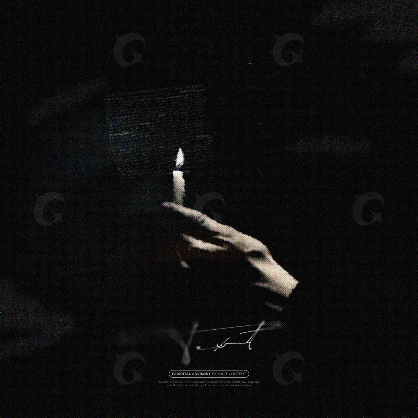 Hand holding candle