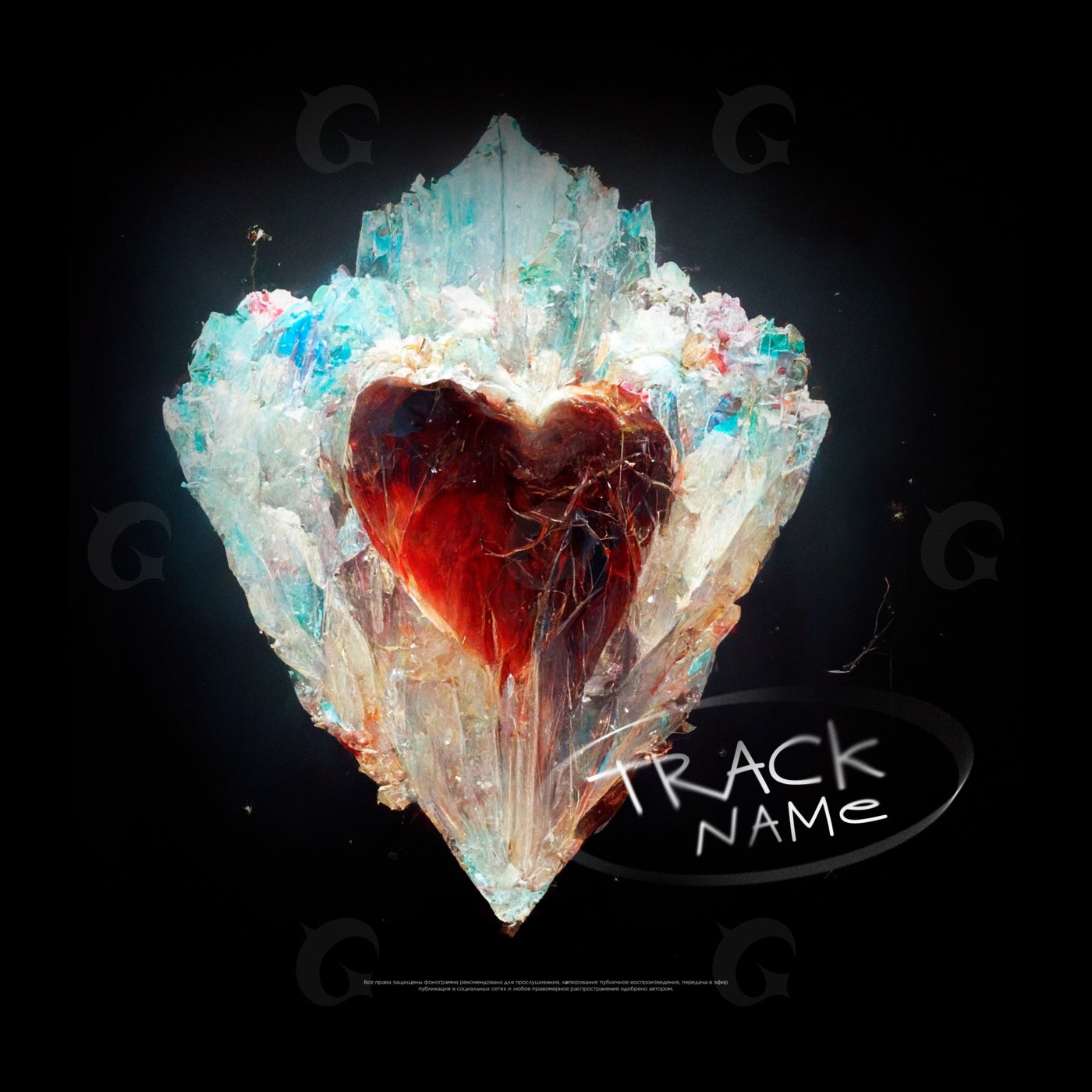 Crystal heart bloom