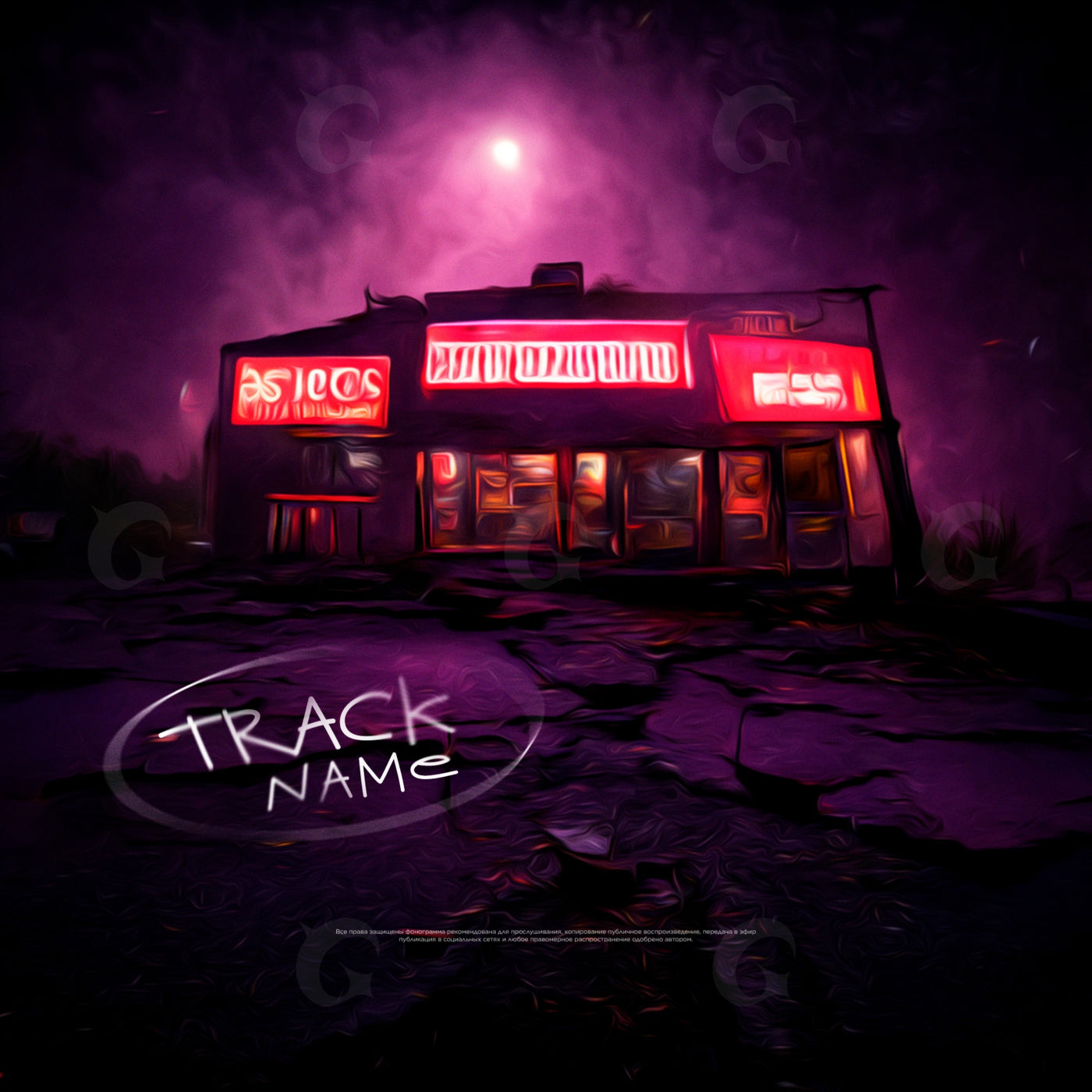 Neon diner midnight