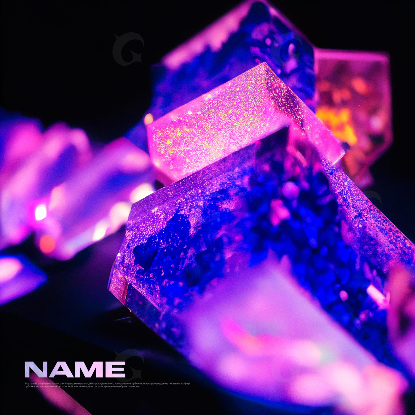 Neon crystal cluster