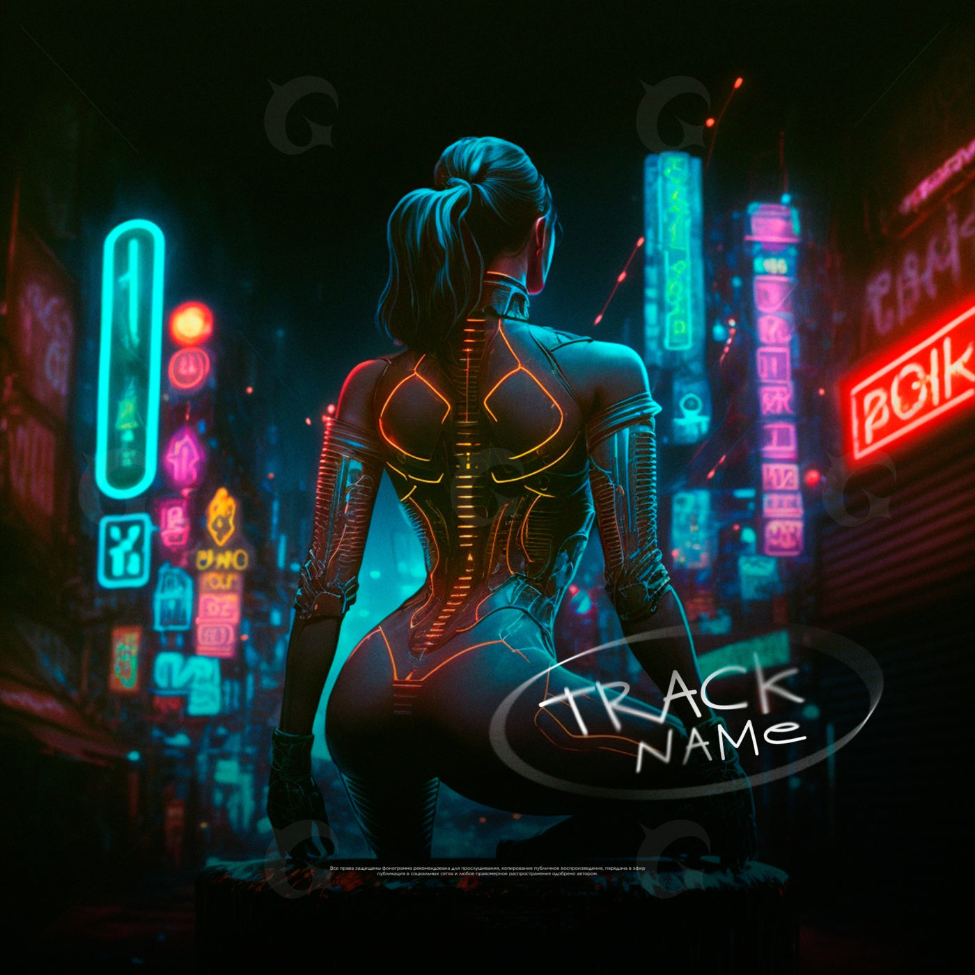 Neon city sentinel