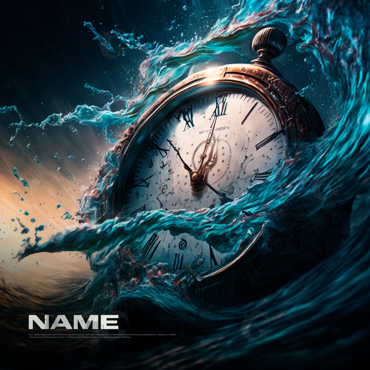 Clock drowned waves