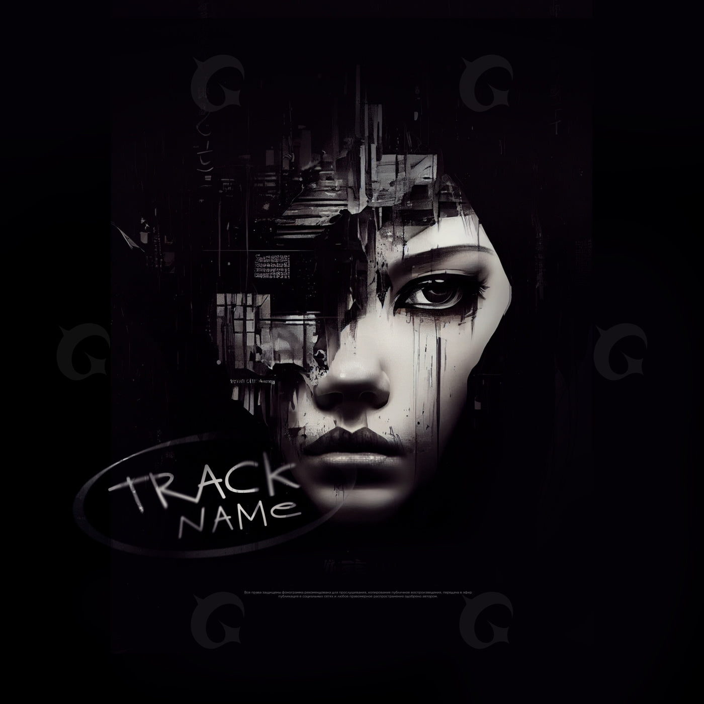 Fragmented neon gaze