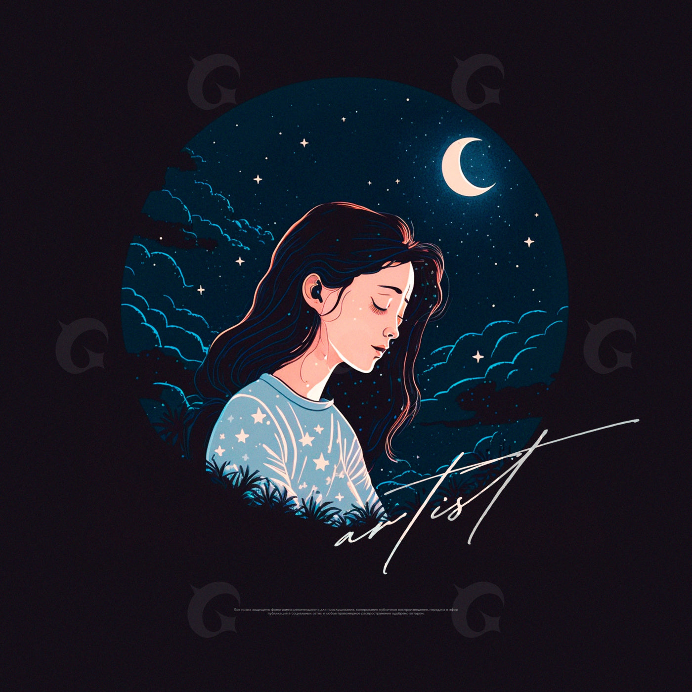 Midnight girl dreaming