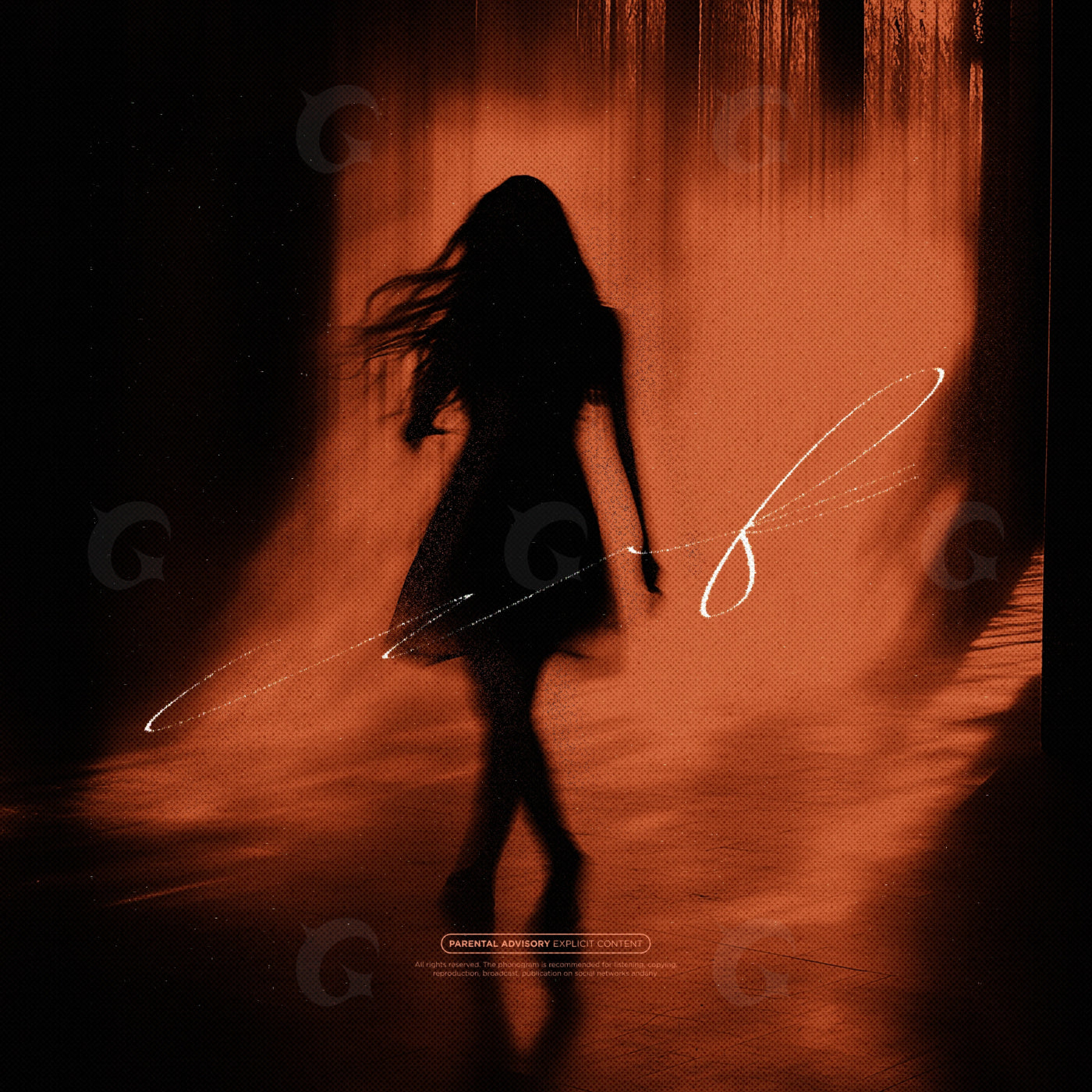 Silhouette walking night