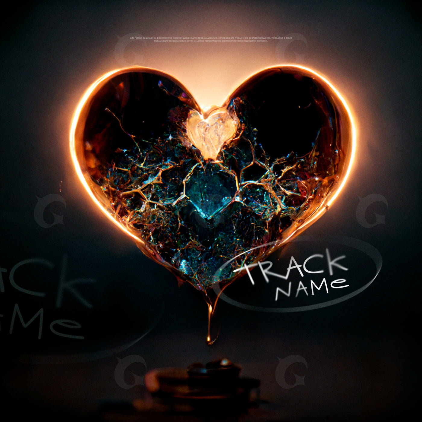 Shattered heart glow