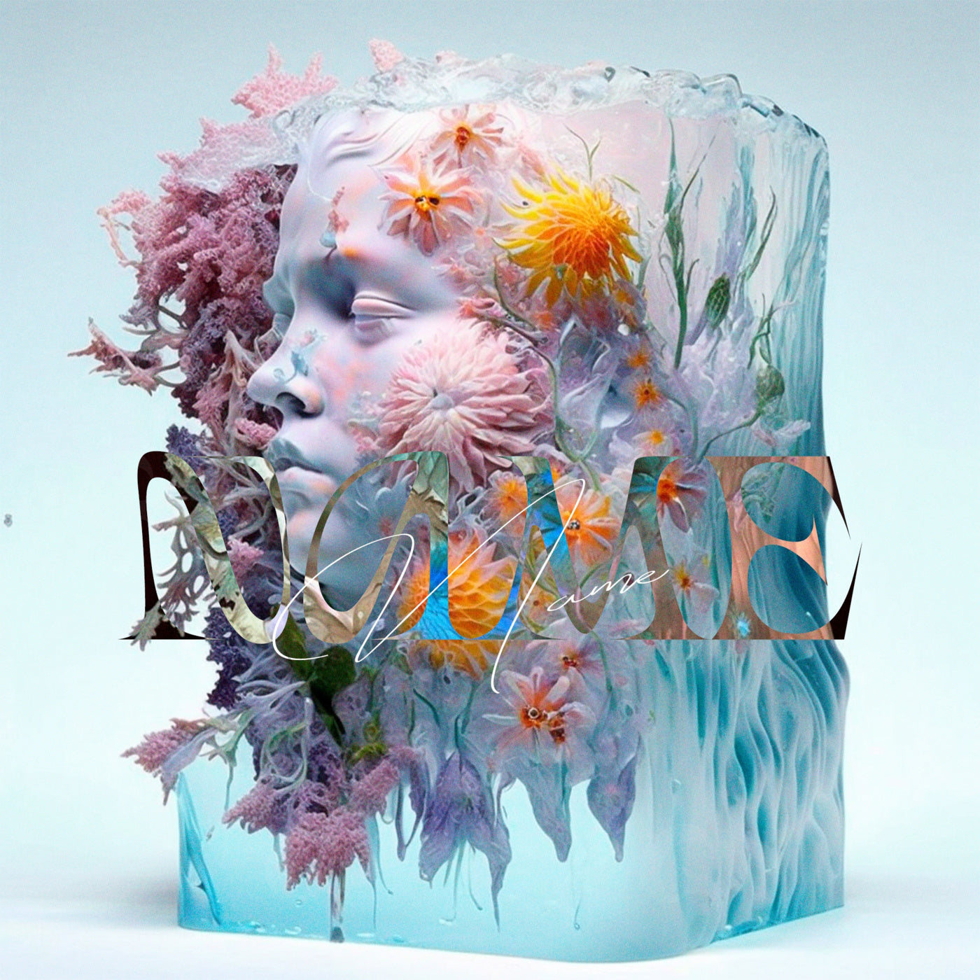 Frozen floral head