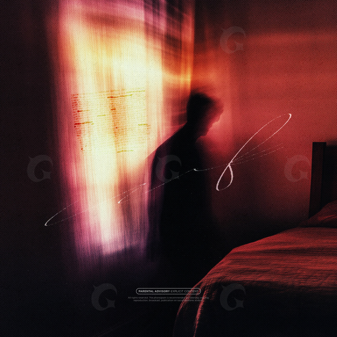 Shadowed beside bed