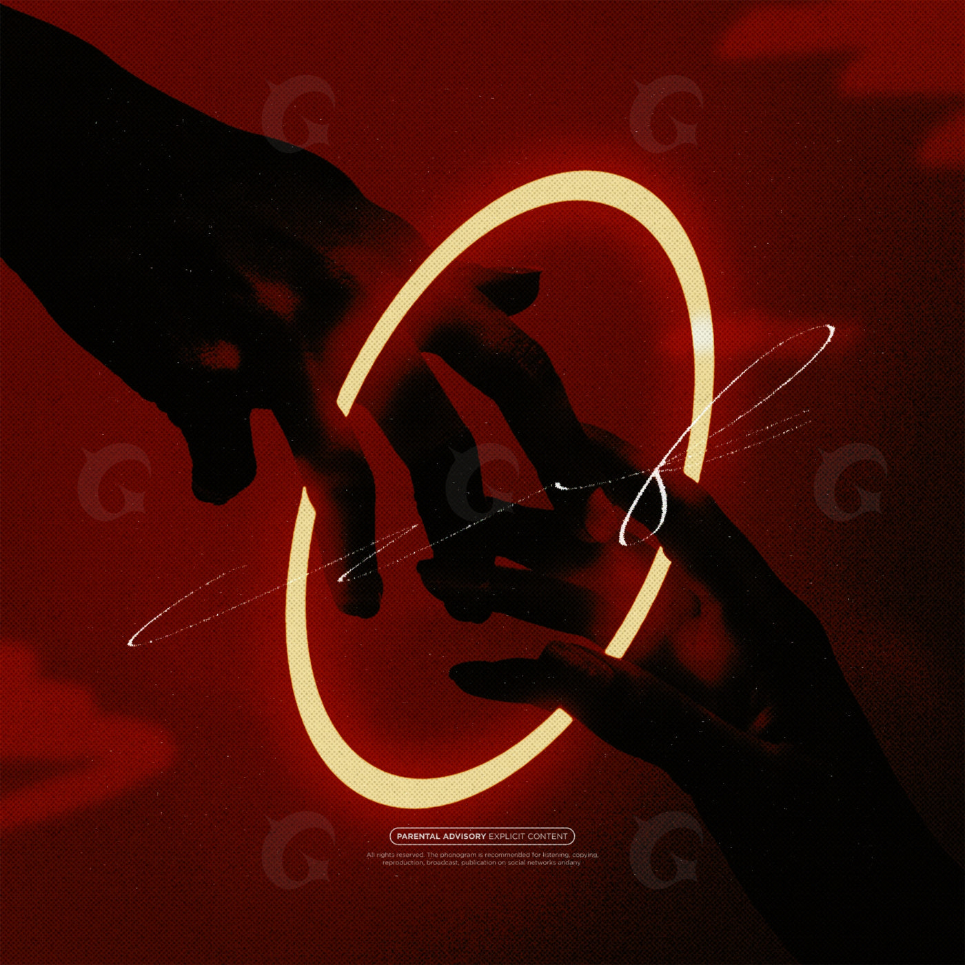 Halo between hands