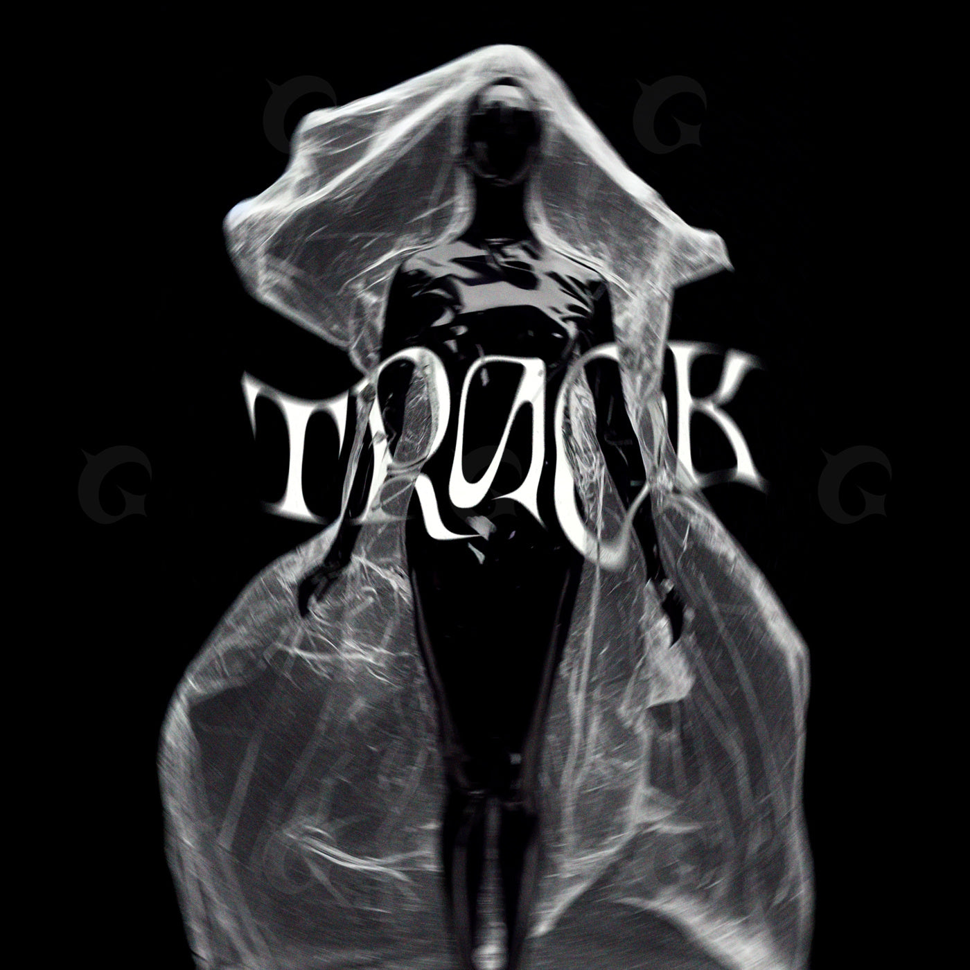 Veiled mannequin silhouette