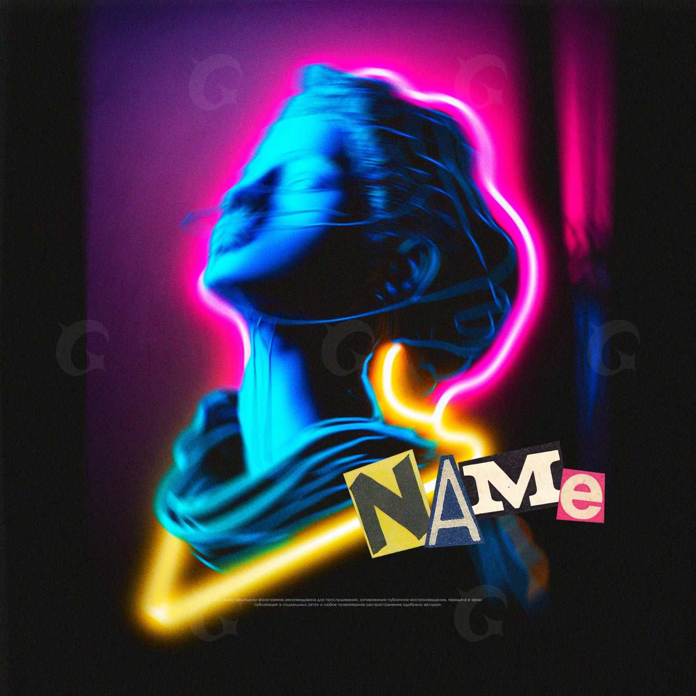 Neon statue glow