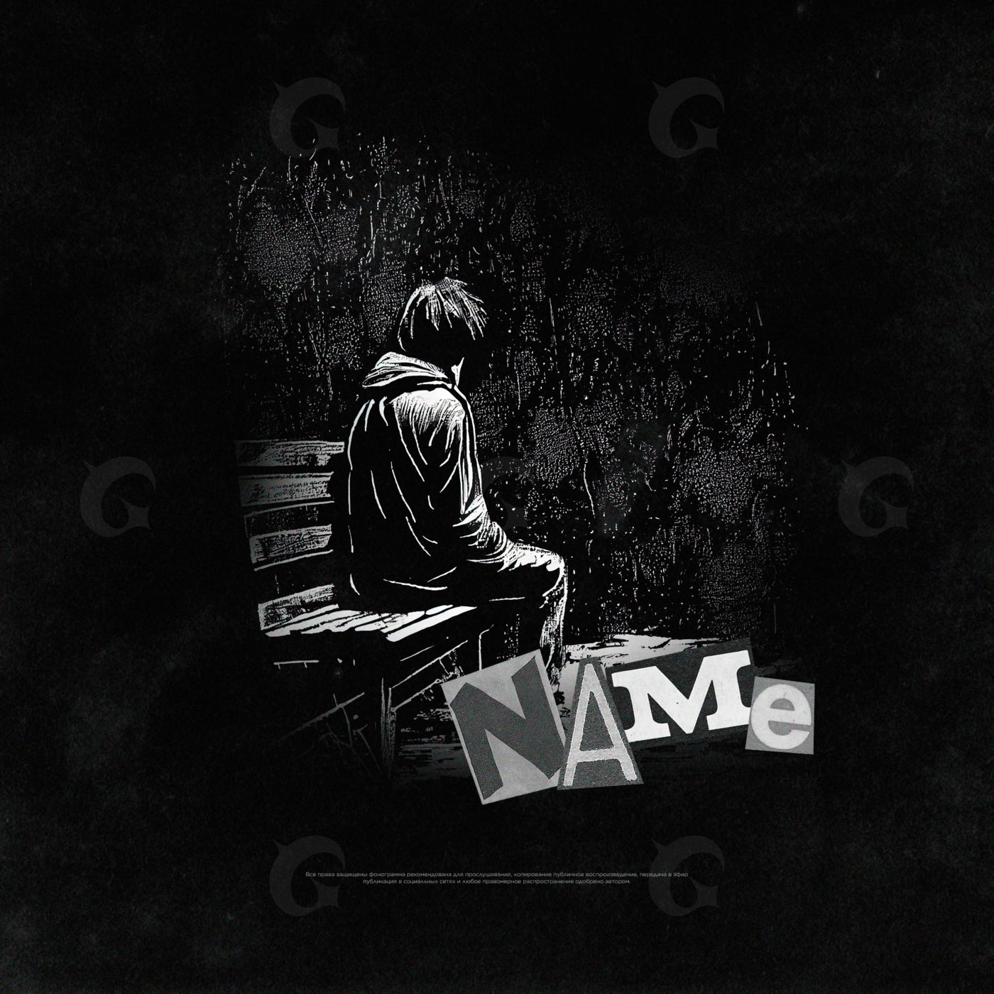 Lonely bench night