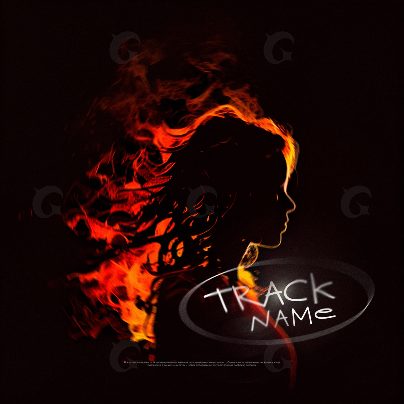 Flame haired silhouette