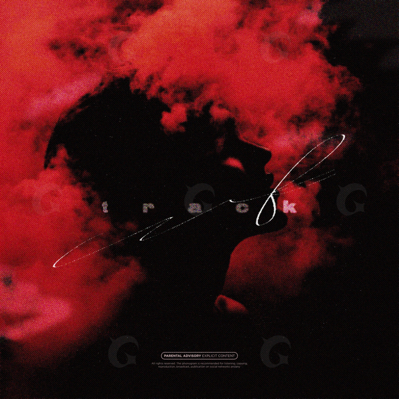 Silhouette amid smoke