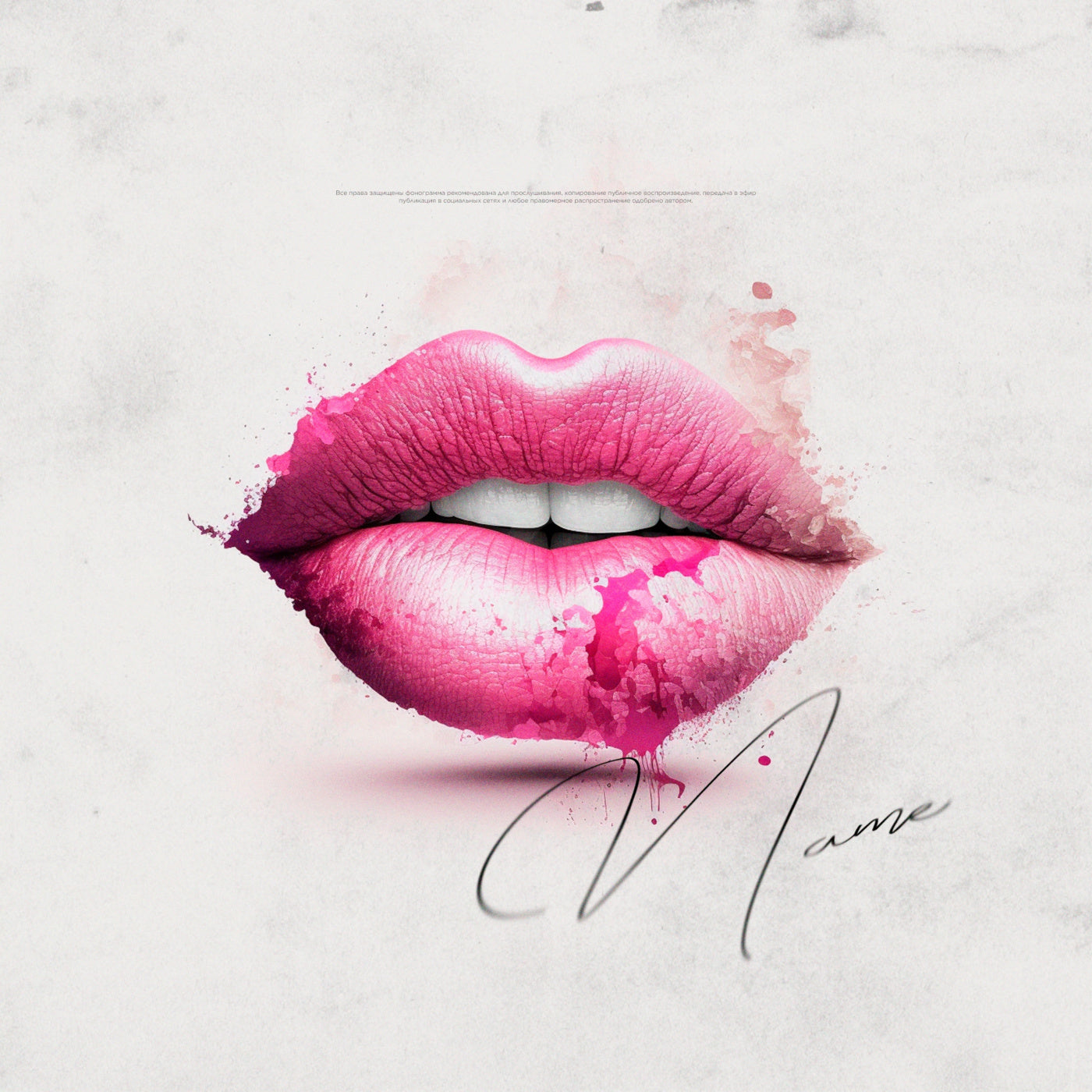 Painted lips smooch