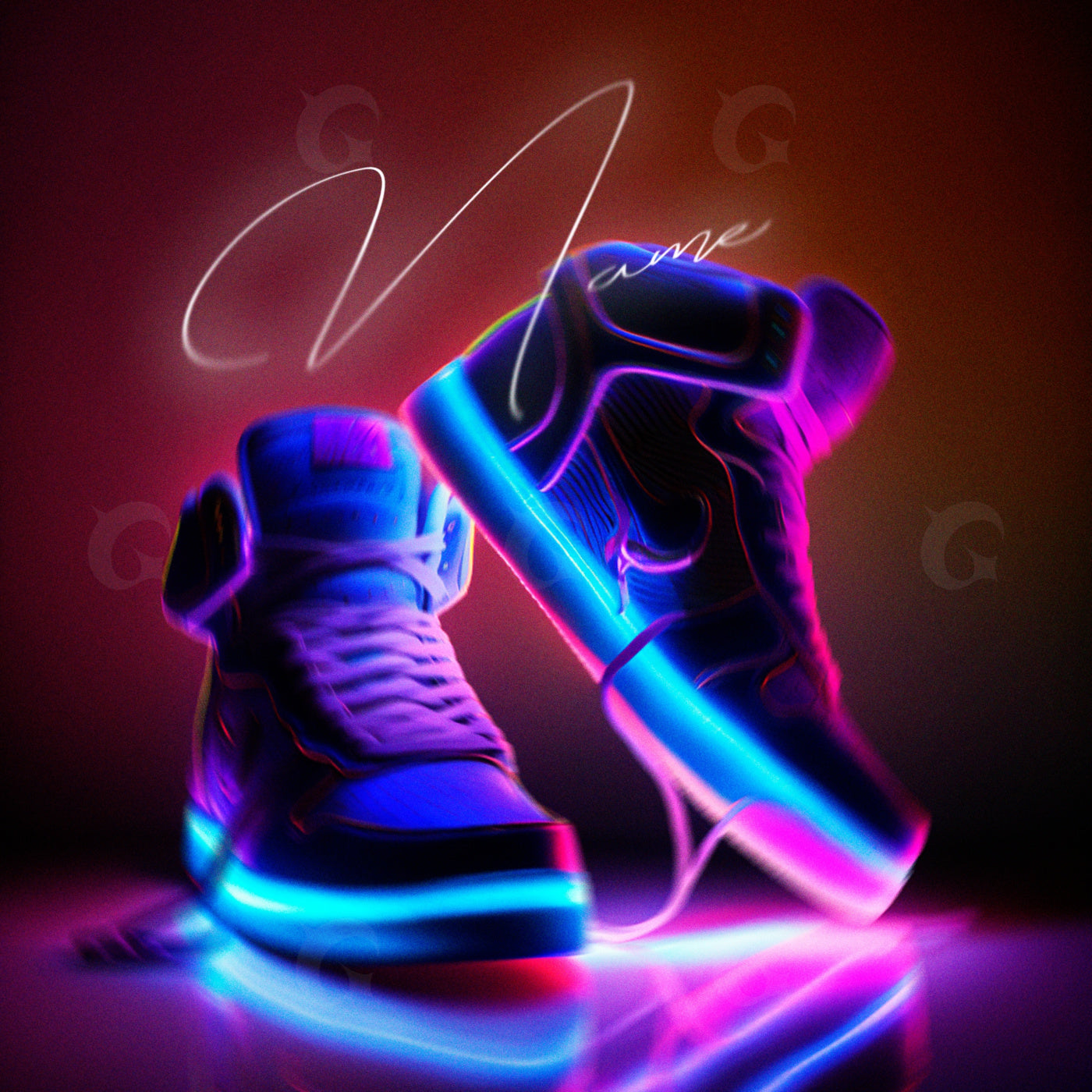 Neon lace hightops