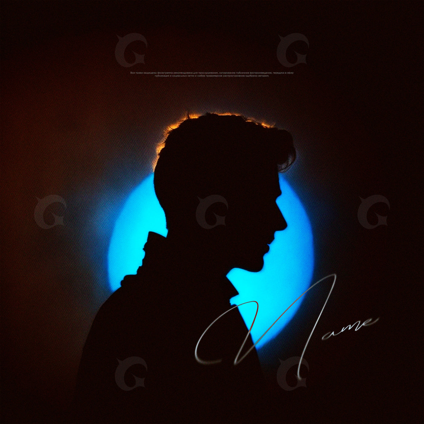 Silhouette against halo