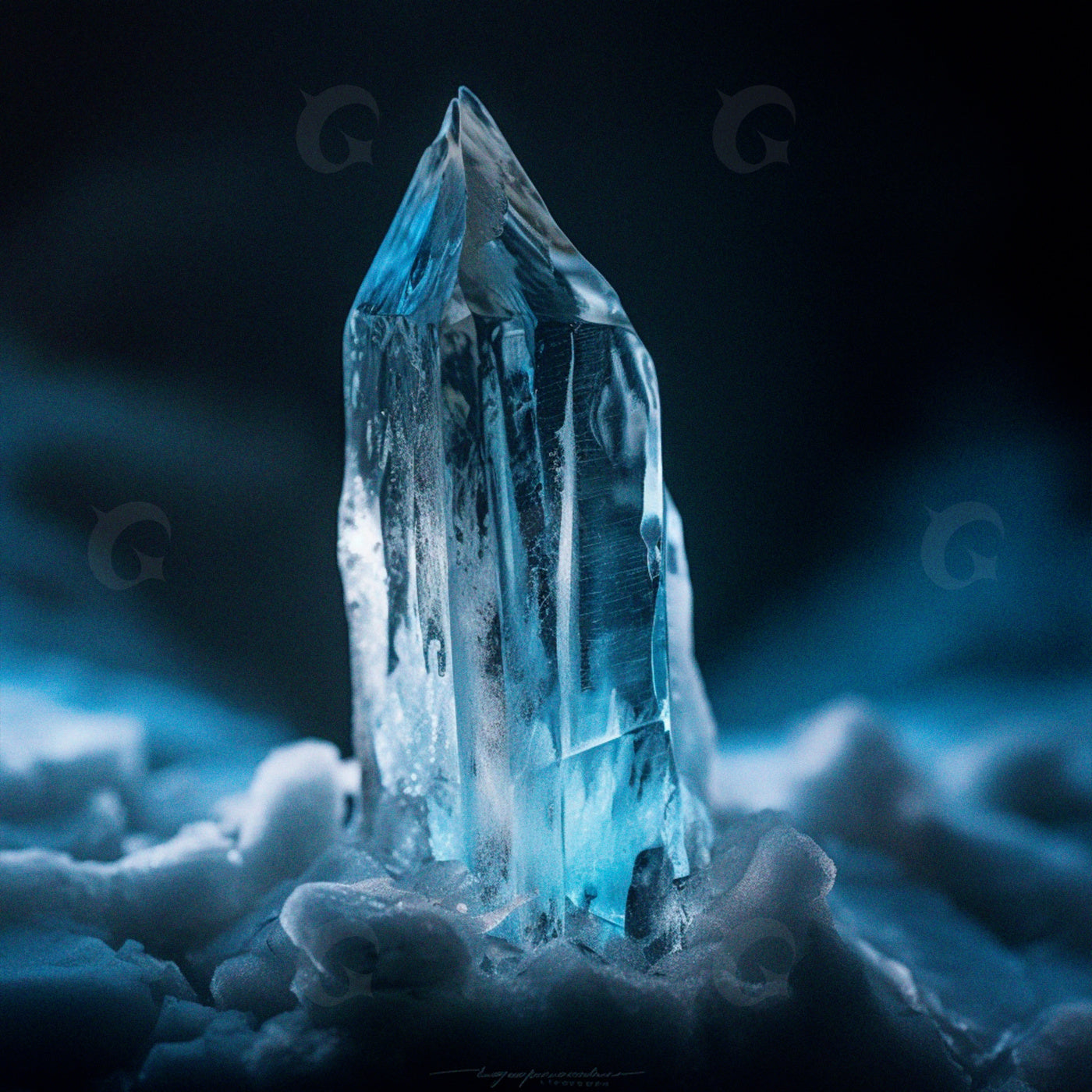 Frozen crystal spire
