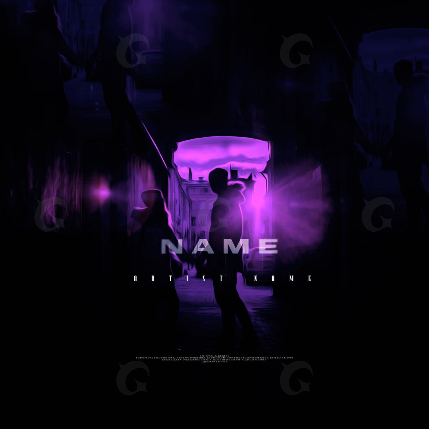 Midnight neon alley