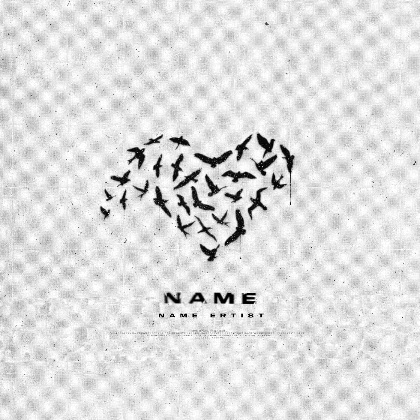 Flock formed heart