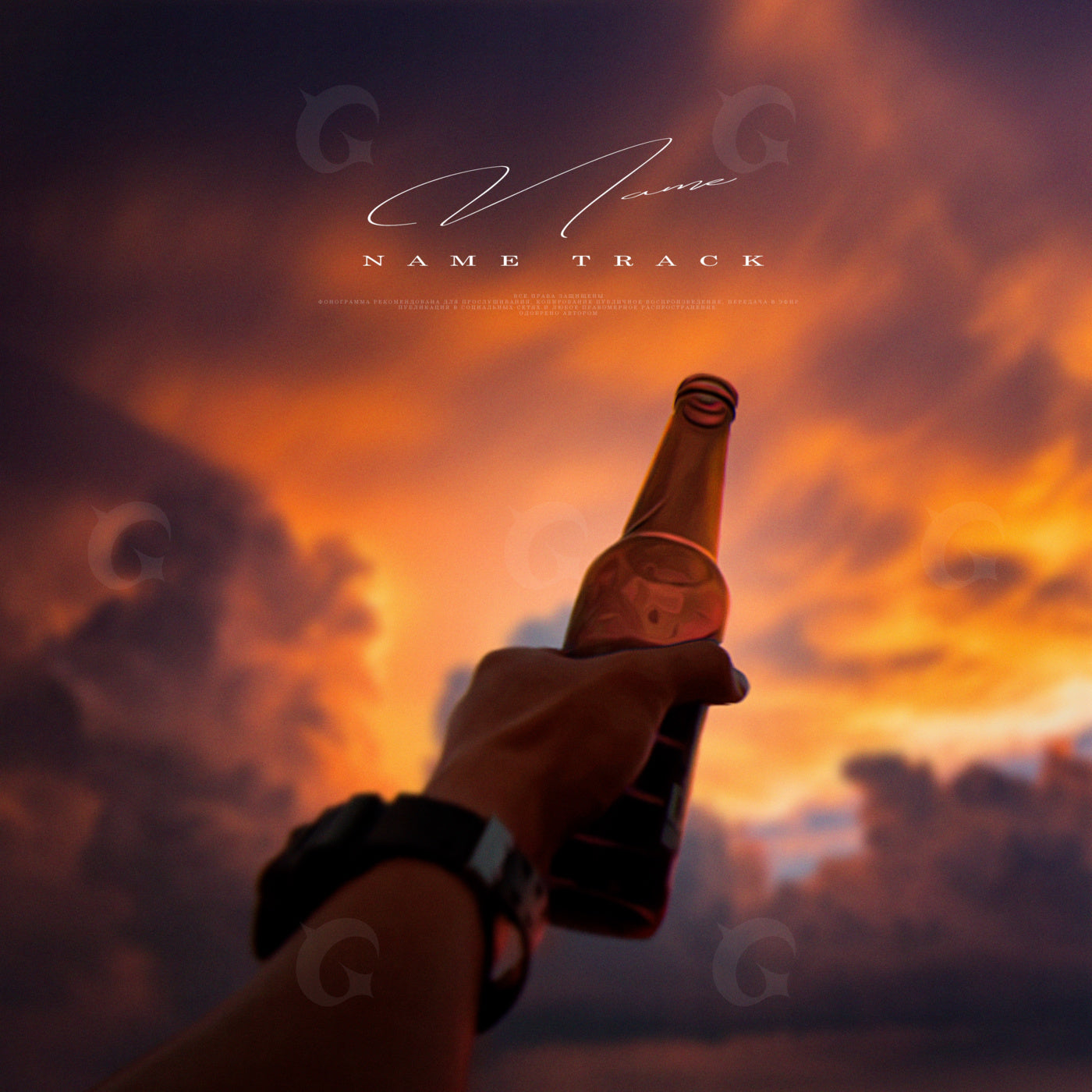 Cheers toward sunset