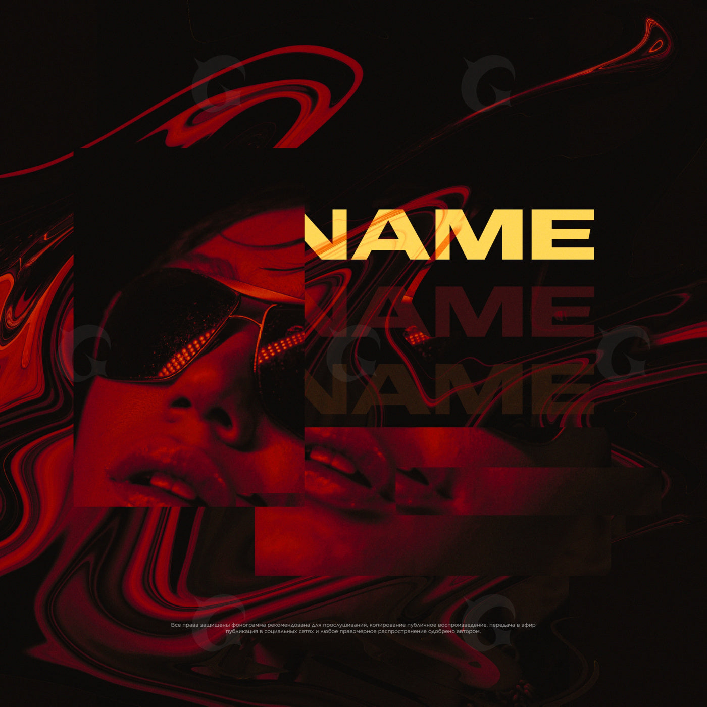 Neon sunglasses portrait