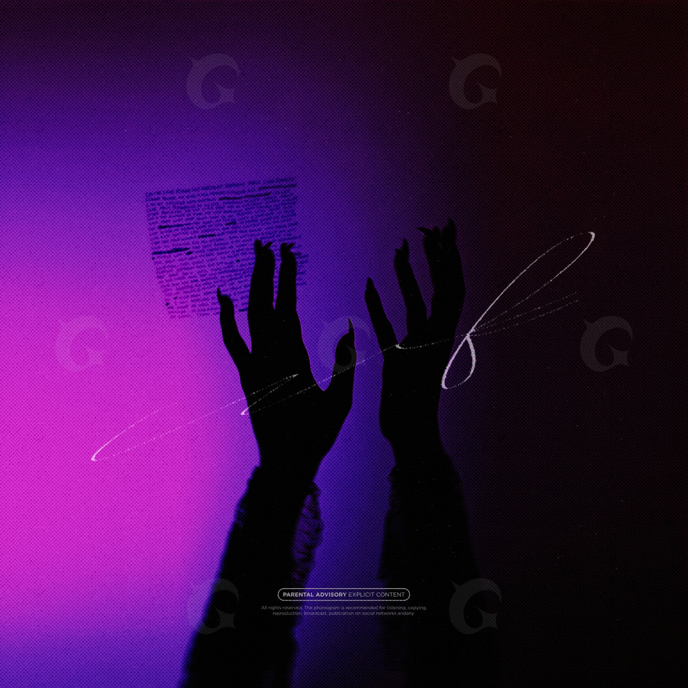 Shadow hands reaching