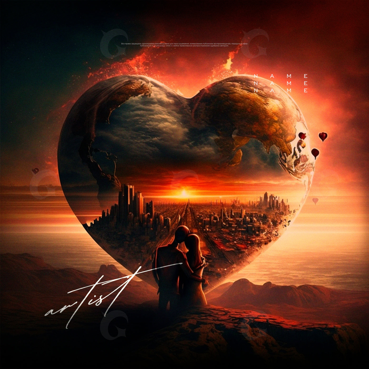 Eternal sunset embrace