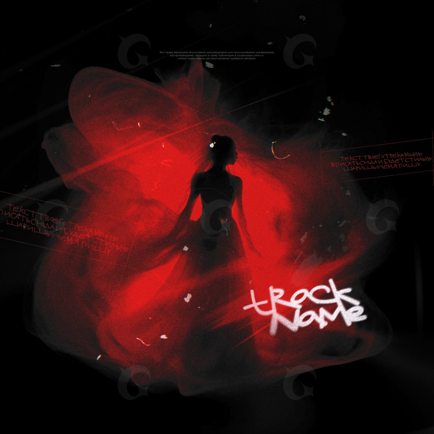 Silhouette in flowing gown