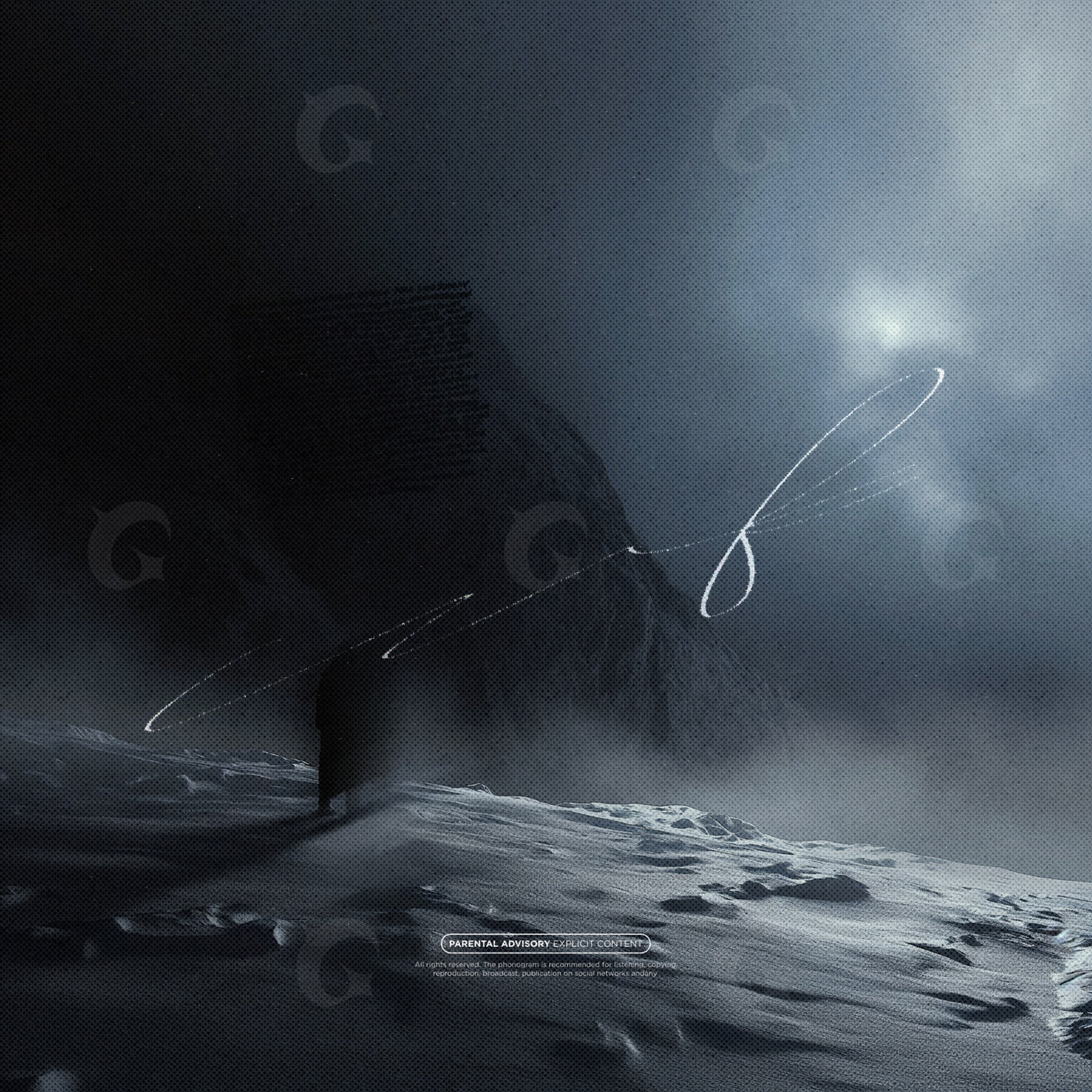 Monolith under moonlight