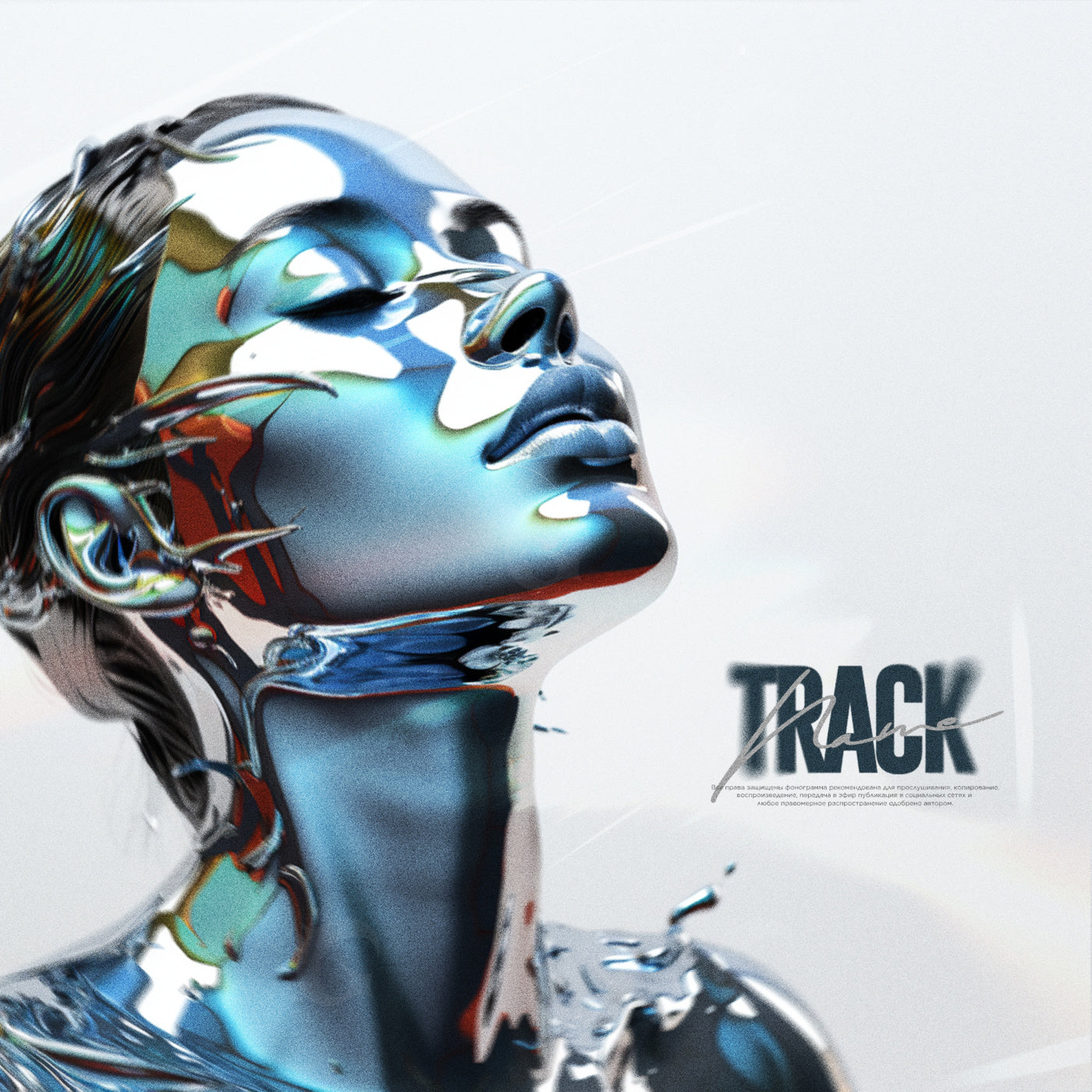 Metallic faced woman