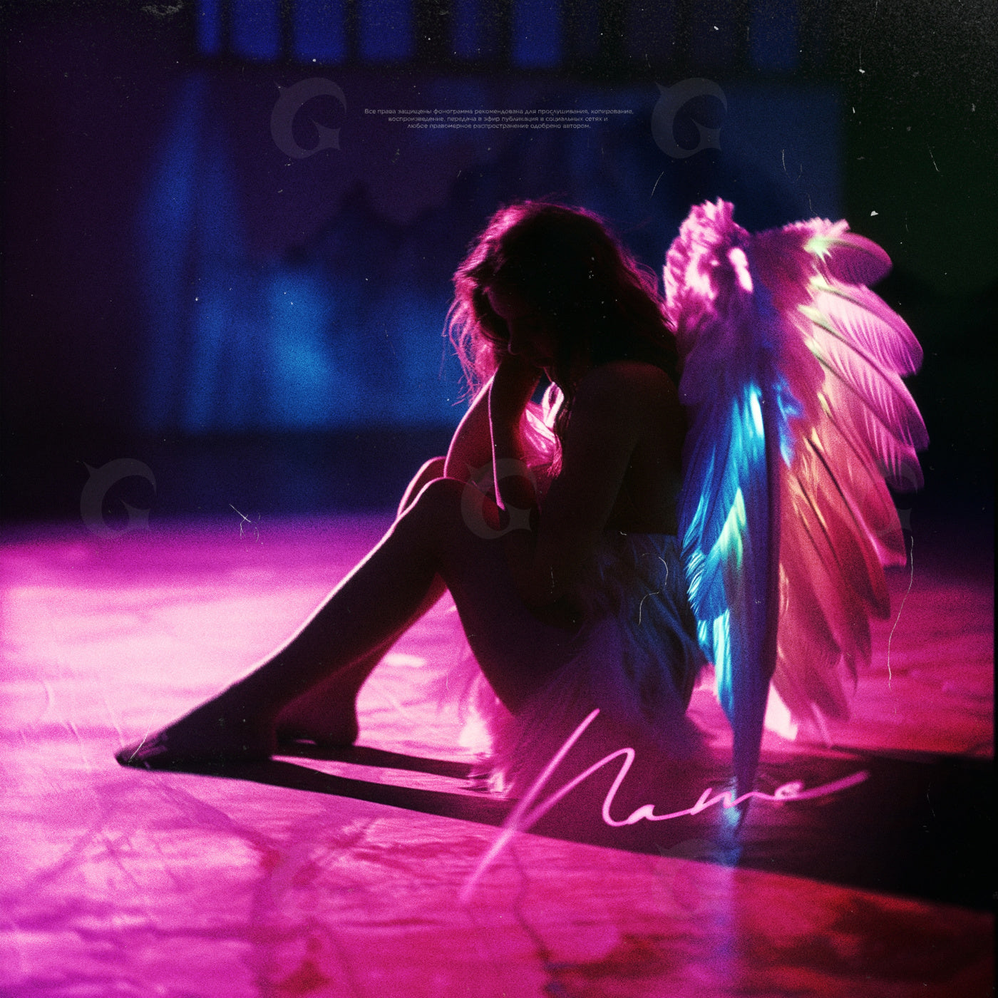 Sorrowful angel resting