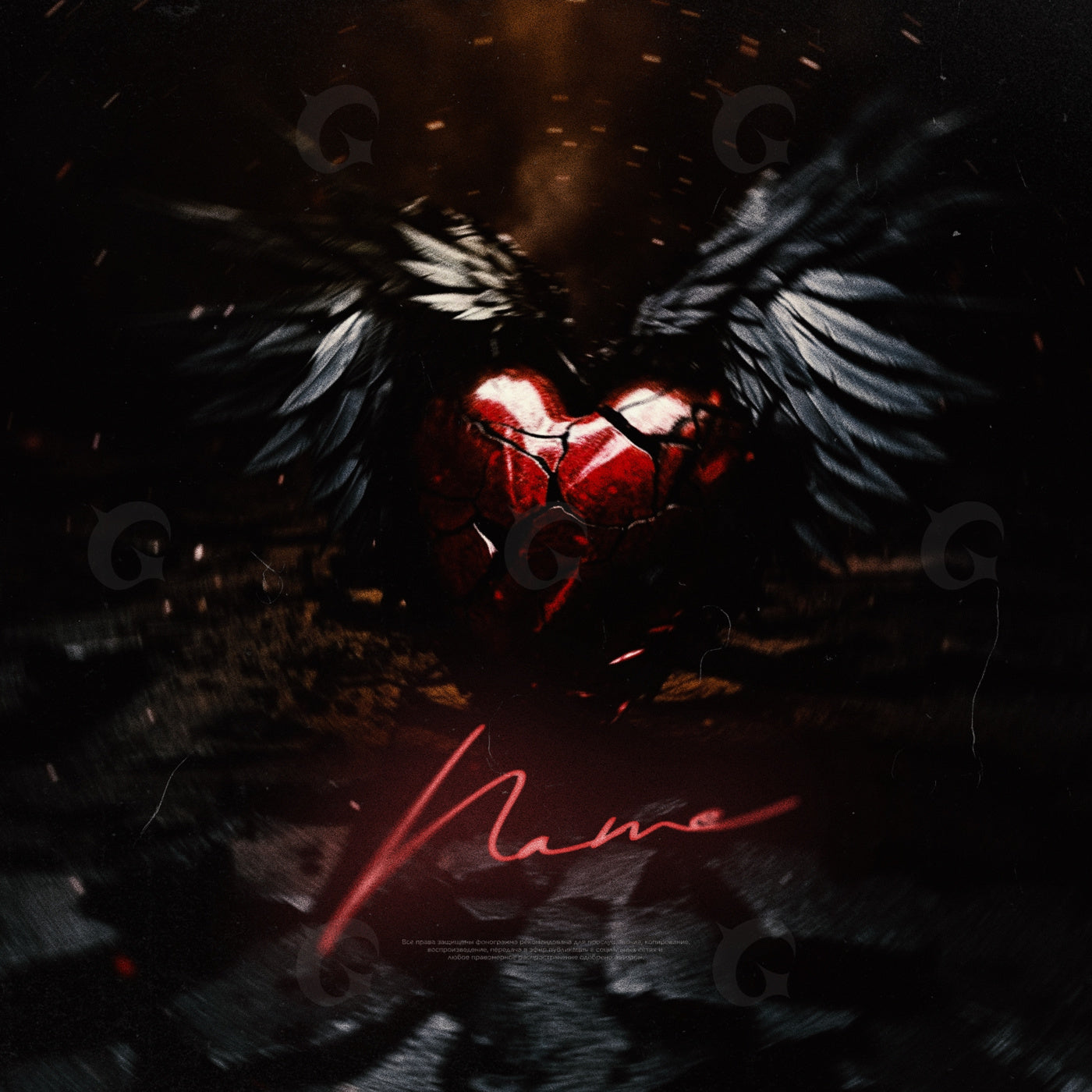 Shattered winged heart