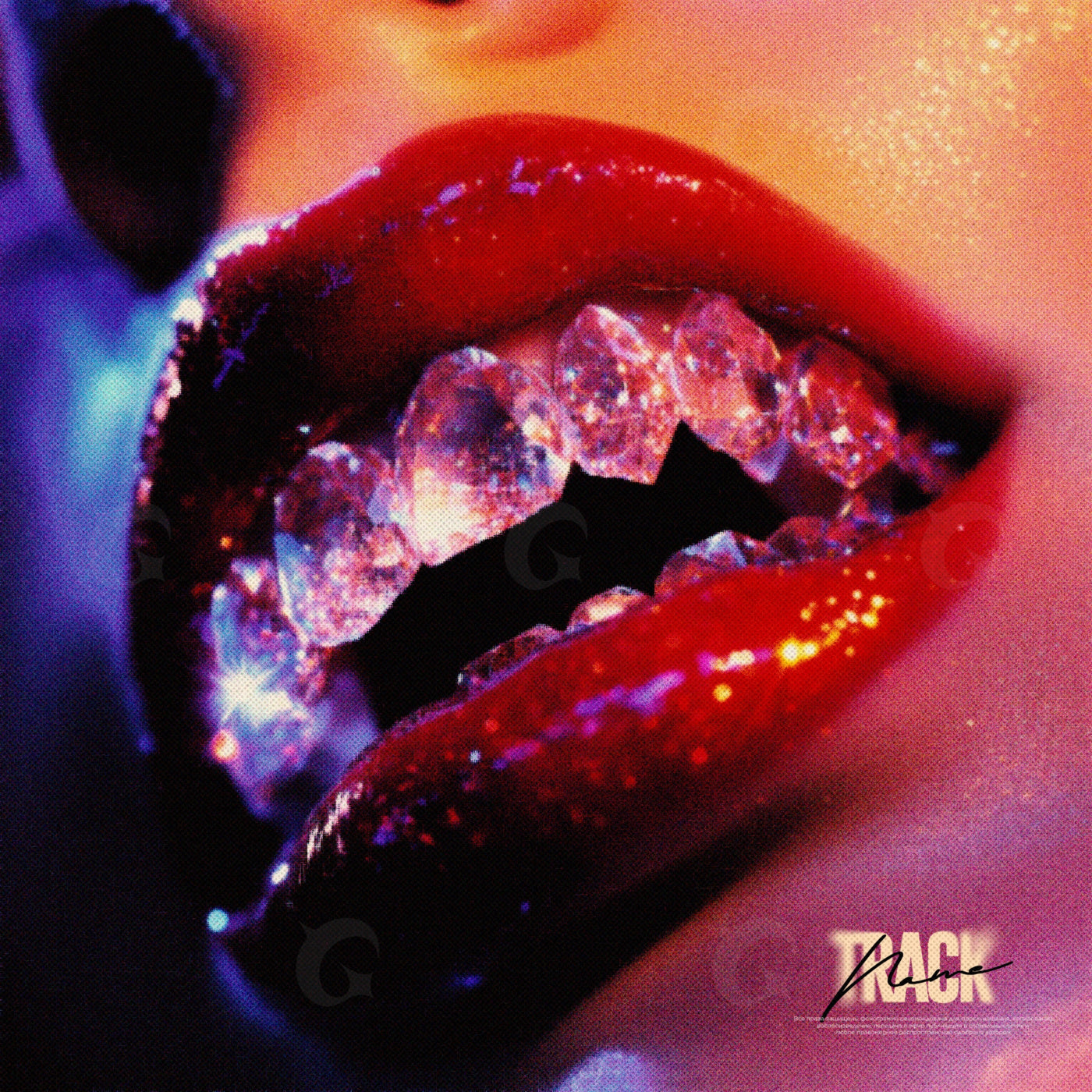 Diamond studded lips